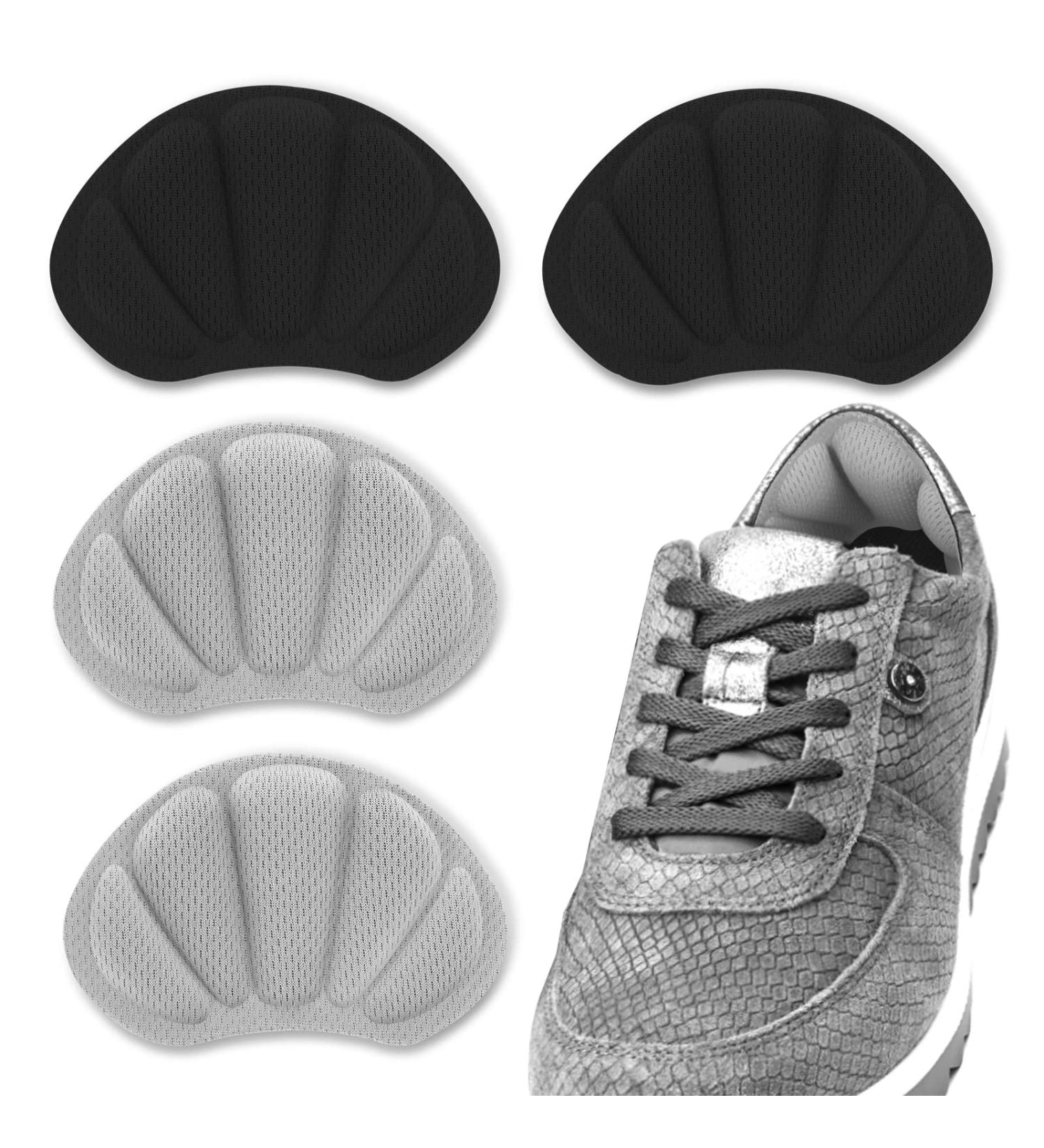 2 Pairs Molain Heel Cushion Inserts - Blister Protectors & Anti-Slip Shoe Pads for Women and Men - Self-Adhesive Heel Grips - Thick Back Insoles (Black Grey) - Buy Online on GoSupps.com