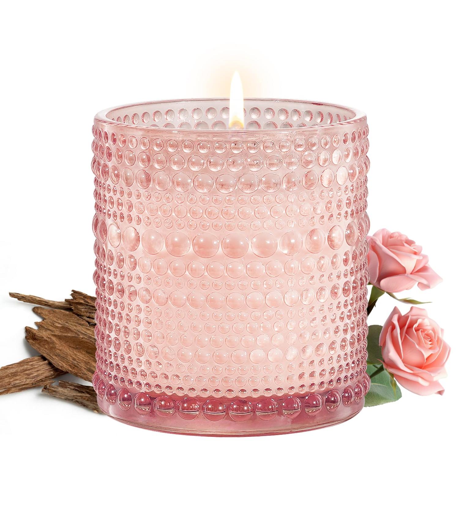 Auelife Rose Noir Oud Scented Candle for Women | Natural Soy Candle Gift | 7 oz Home Fragrance - Buy Online on GoSupps.com