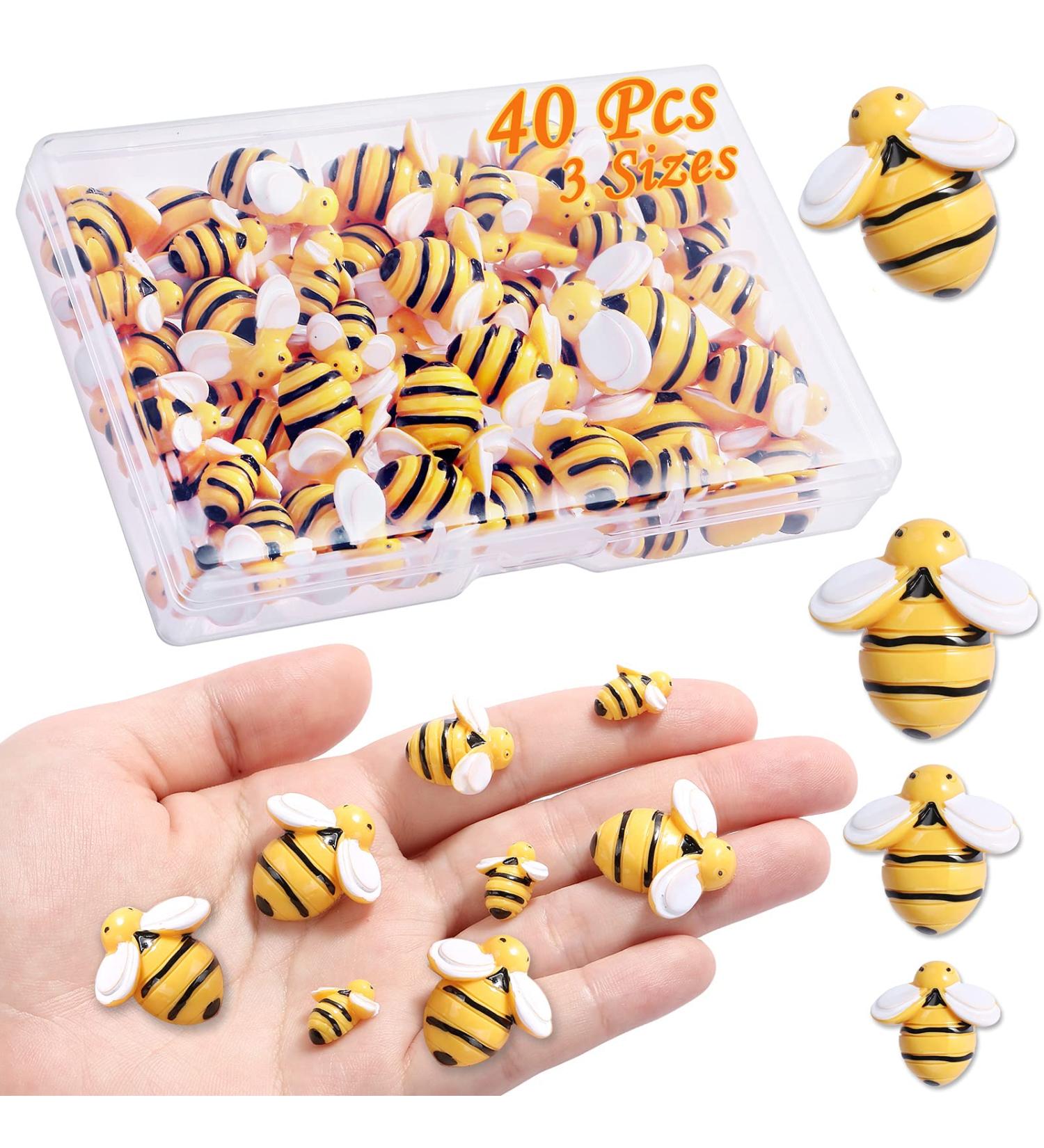CCOZN 40 Pieces Tiny Resin Bees Garden Bumblebees DIY Craft Decoration Set - Buy Online on GoSupps.com