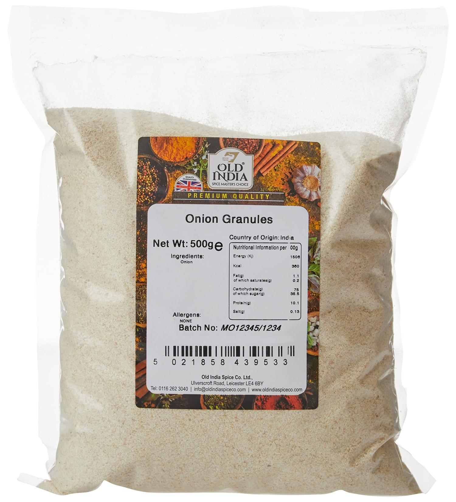 Old India Onion Granules 500g - Premium Quality Seasoning (Pack of 1) - Buy Online on GoSupps.com