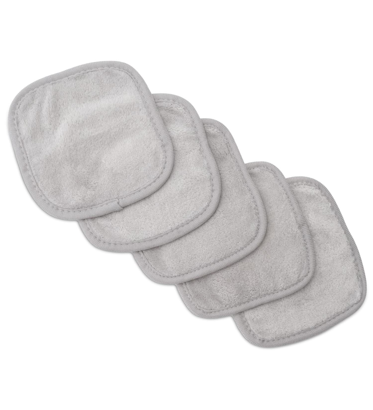 S&T INC. Reusable Makeup Remover Wipes - Microfiber Face Cloths for Gentle Makeup Removal - 5 Pack Grey 5 x 5 - Buy Online on GoSupps.com