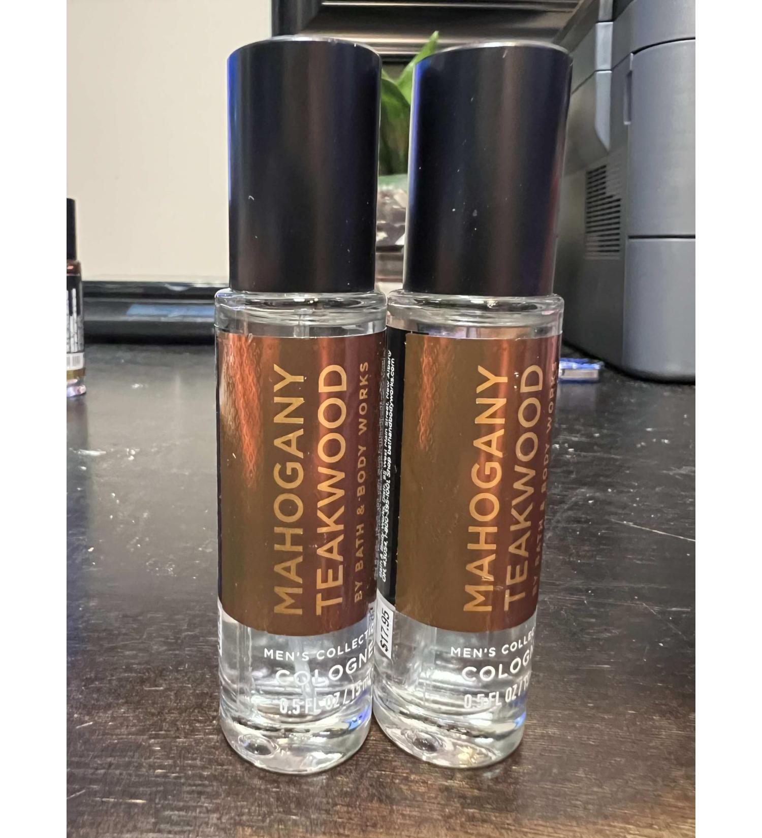 2 bath body works Men's Collection 0.5fl oz. / 15ml. Mini Cologne 2-Pack travel size (Mahogany Teakwood Cologne)