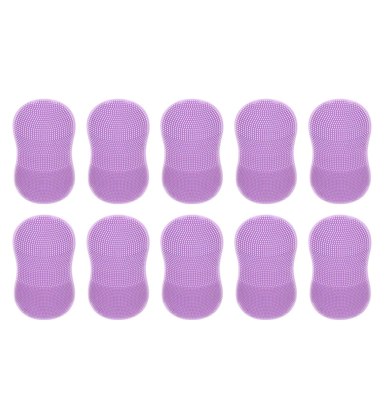 Small Face Scrub Brush - Scrubbing Finger Handle Face Brush in Silicone | Ergonomic Grip Women Men Face Scrubber for Massaging for Travelling Dormitory Purple - Buy Online on GoSupps.com