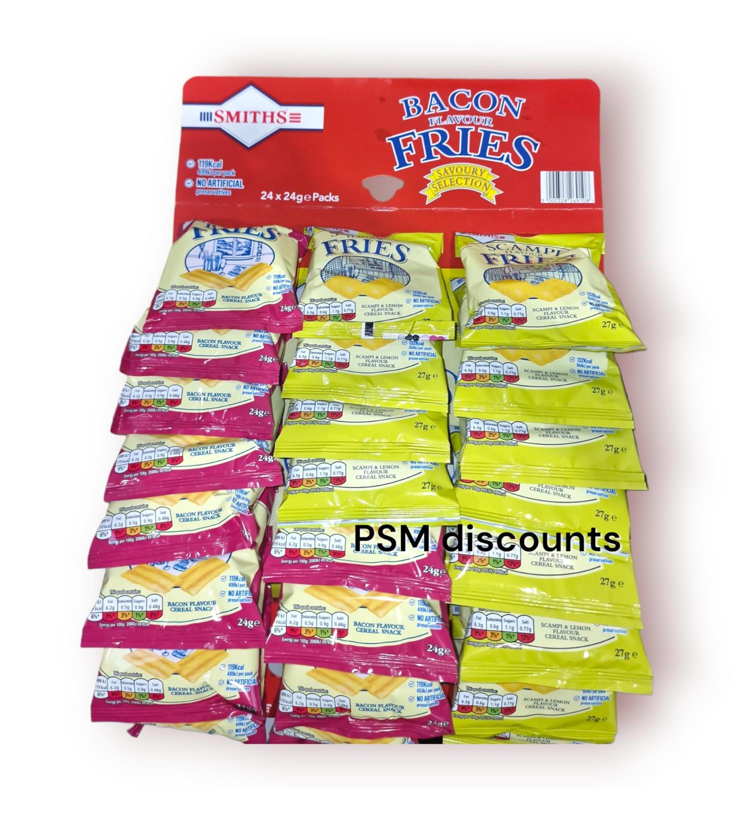 Smiths Scampi Bacon Card | 12 Scampi Fries | 12 Bacon Fries | Mixed card of Scampi Bacon