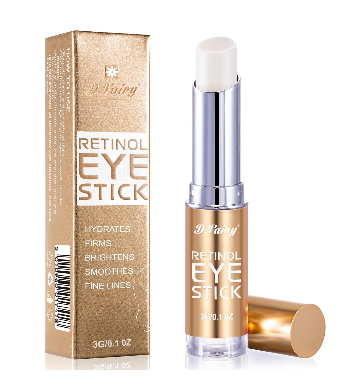 Retinol Eye Stick with Collagen & Hyaluronic Acid | Dark Circle & Puffiness Treatment | Anti-Aging Eye Cream for Wrinkles & Fine Lines - Buy Online on GoSupps.com