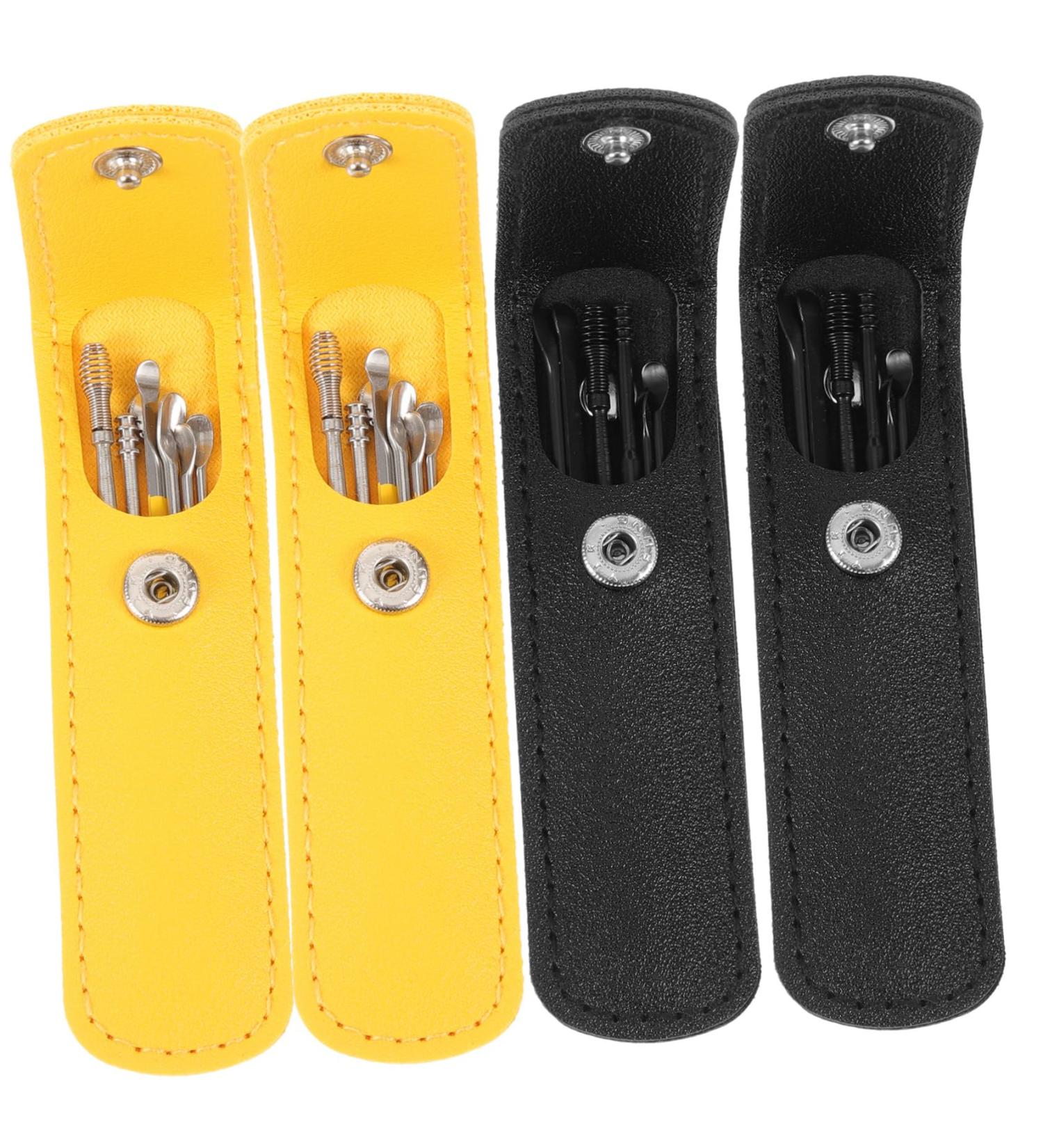 DEARMAMY 4Sets Wear Resistant Ear Wax Scooper Kit Portable Ear Cleaning Accessories Cleaners Easy to Store Carry for Home Use - Buy Online on GoSupps.com