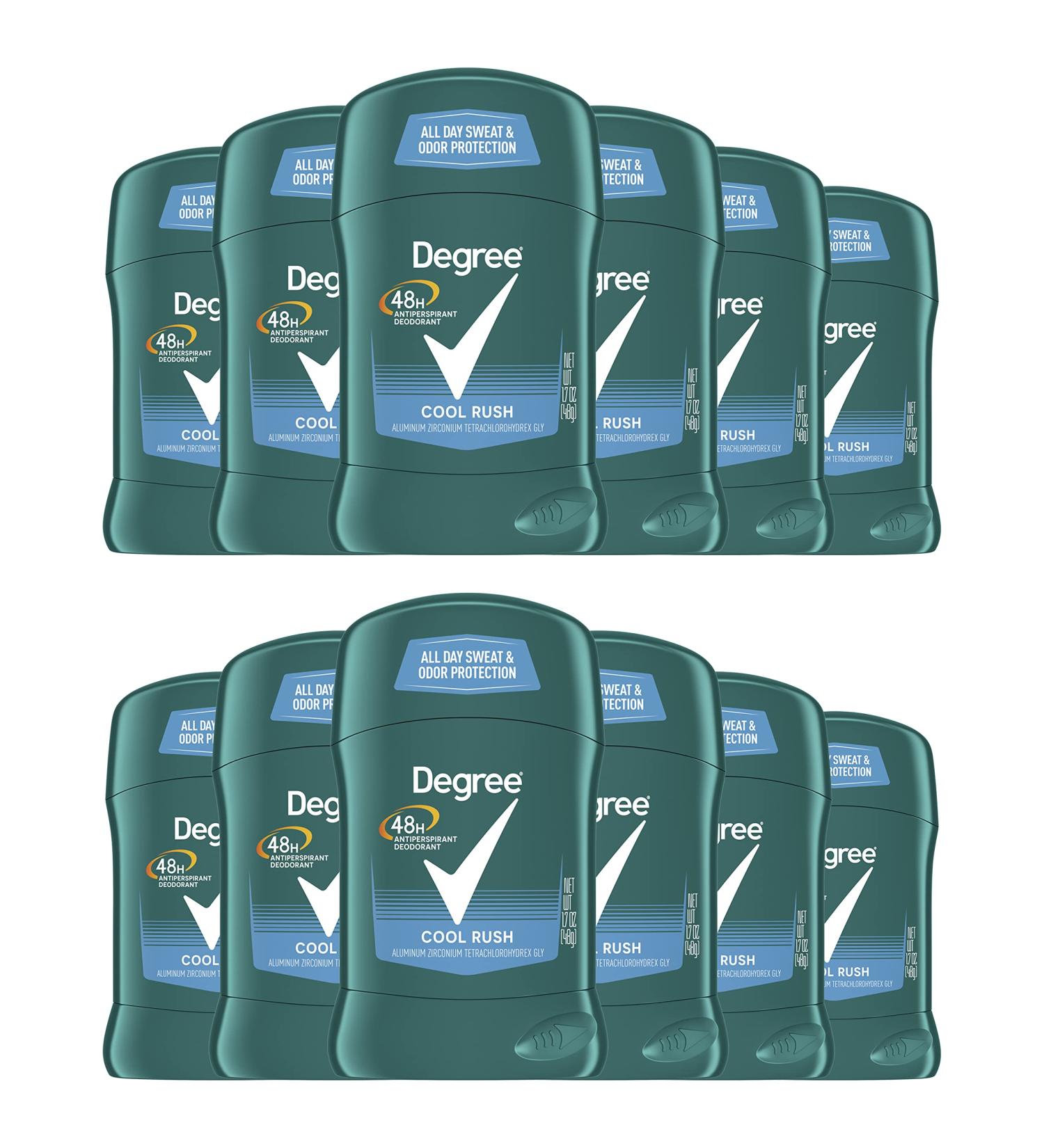 Degree Men Original Protection Antiperspirant Deodorant 48-Hour Sweat & Odor Protection Cool Rush 1.7oz - Pack of 12 - Buy Online on GoSupps.com