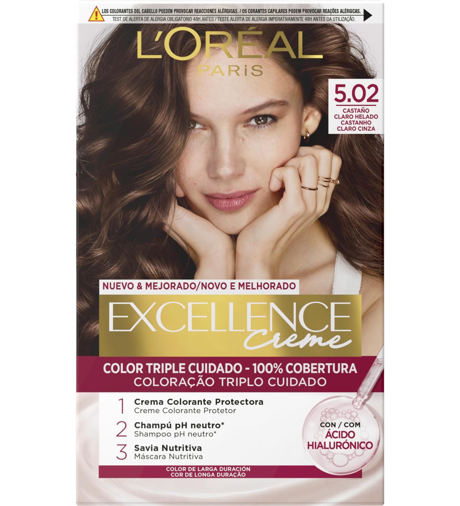 Excellence Cr me Tinte 5.02 - Light Iced Chestnut Hair Color | International Shipping Available - Buy Online on GoSupps.com