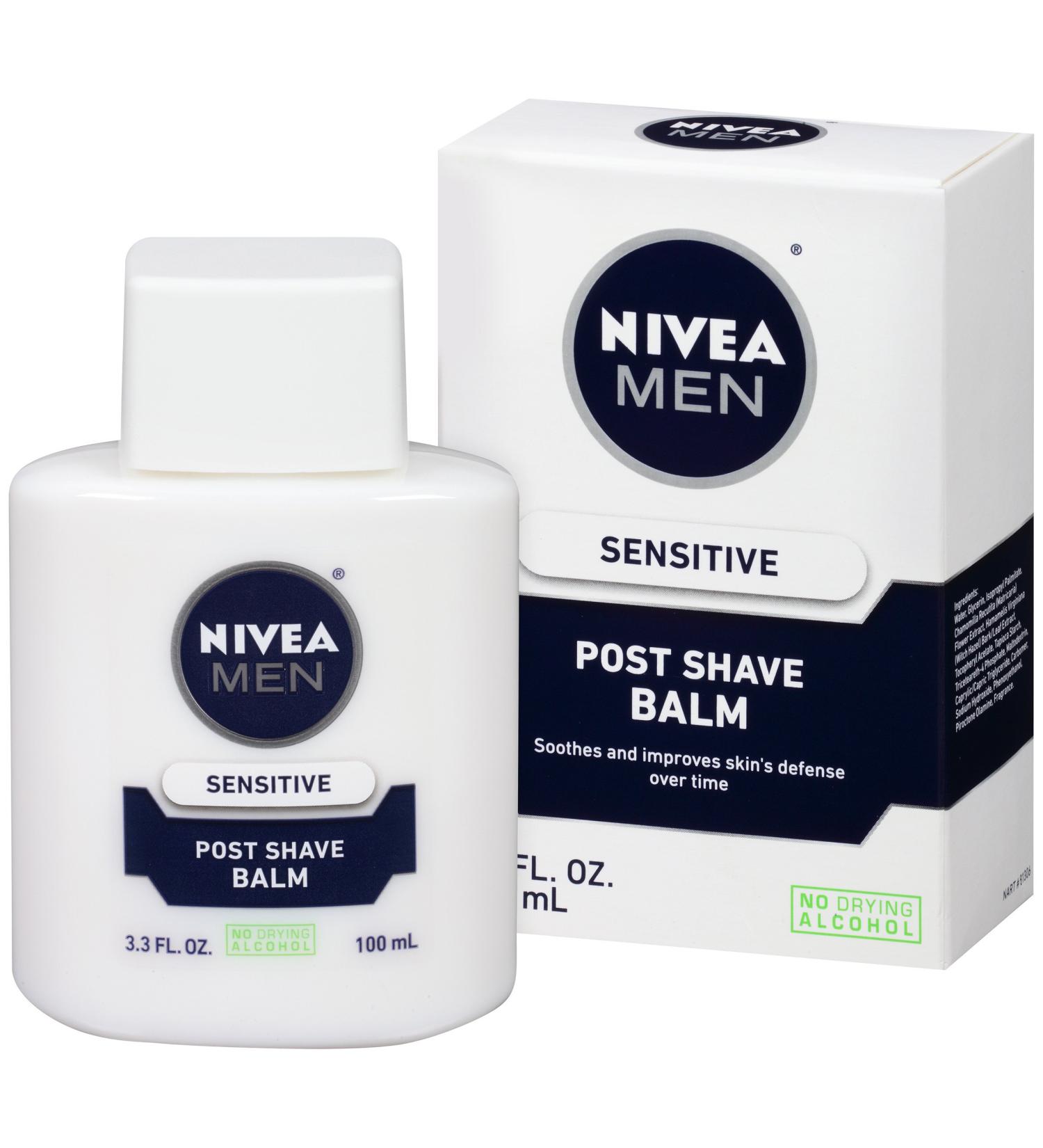 NIVEA Men Sensitive Post Shave Balm - Soothing & Moisturizing - 3.3 fl. oz - International Shipping Available - Buy Online on GoSupps.com