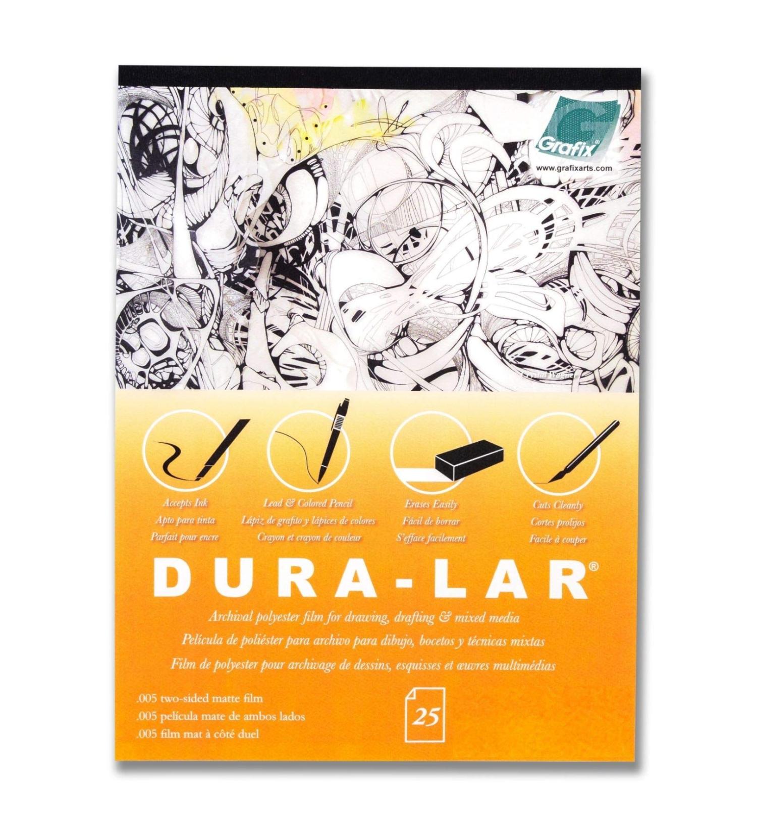 Grafix Matte 0.005 Dura-Lar Film 9x12-Inch - 25 Sheets, 5 mil Thickness - Buy Online on GoSupps.com