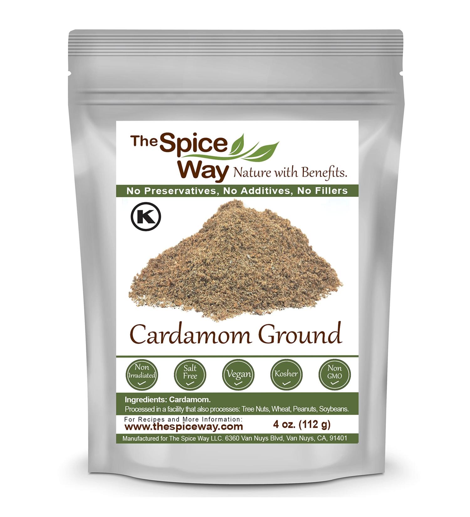 Spice Way Cardamom Ground - 4 oz | Green Decorticated Cardamom - Kosher - Buy Online on GoSupps.com