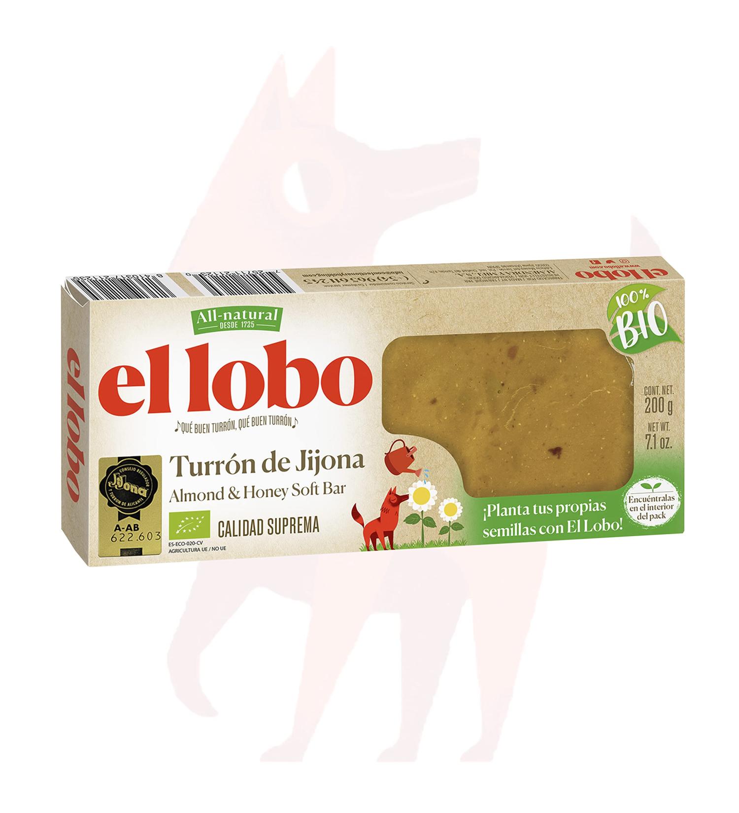 Buy EL LOBO 100% Organic Turr n from Jijona - 200g | All Natural Gluten-Free Eco-Friendly Treats - Buy Online on GoSupps.com