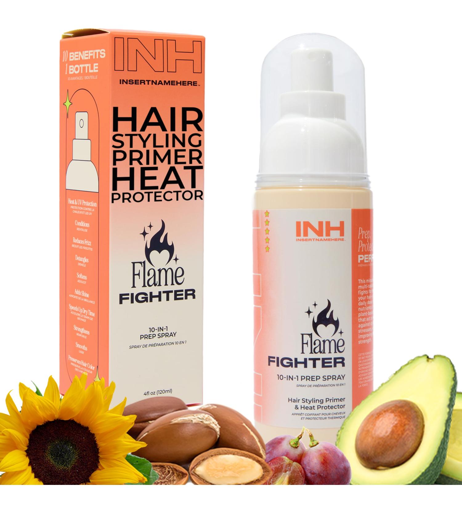 Buy INH Heat Protection Spray - Thermal Protectant Frizz Tamer & Shine Enhancer with Wheat Protein & Aloe Vera | 4 fl oz | Perfect for Styling & Blow Drying - International Shipping Available - Buy Online on GoSupps.com