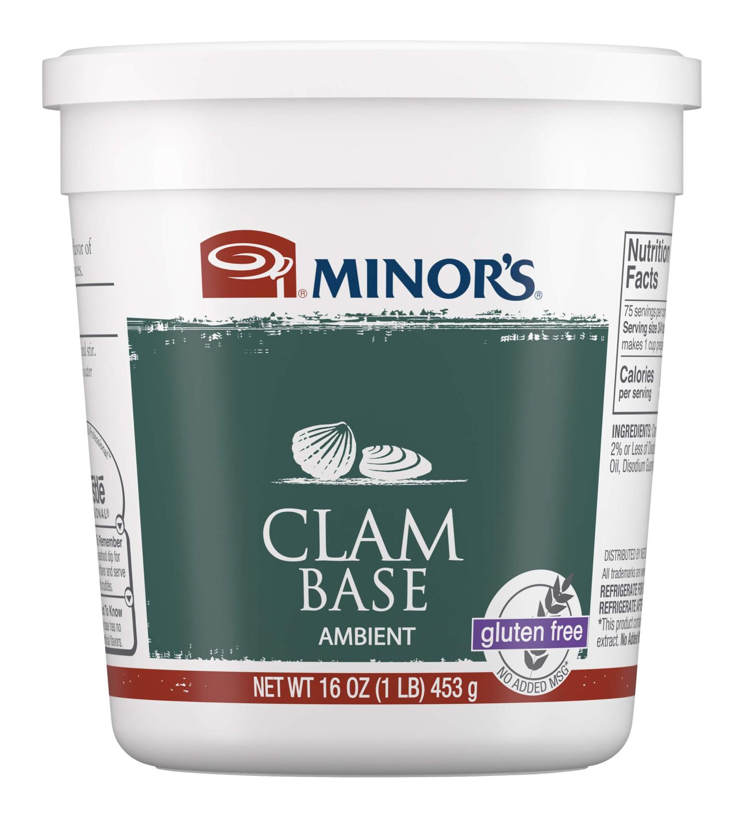 MINOR'S Clam Base and Stock 16 oz - Gluten-Free, No Added MSG - Ideal for Soups and Sauces - Buy Online on GoSupps.com