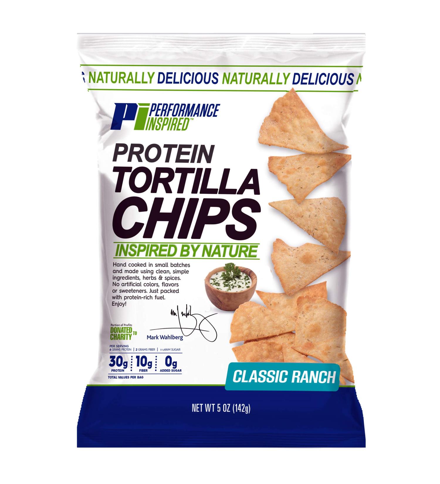Performance Inspired Nutrition Protein Tortilla Chips 3-Pack - Classic Ranch Flavor - Healthy Snacking with added Protein & Fiber - 5oz/Bag - Buy Online on GoSupps.com