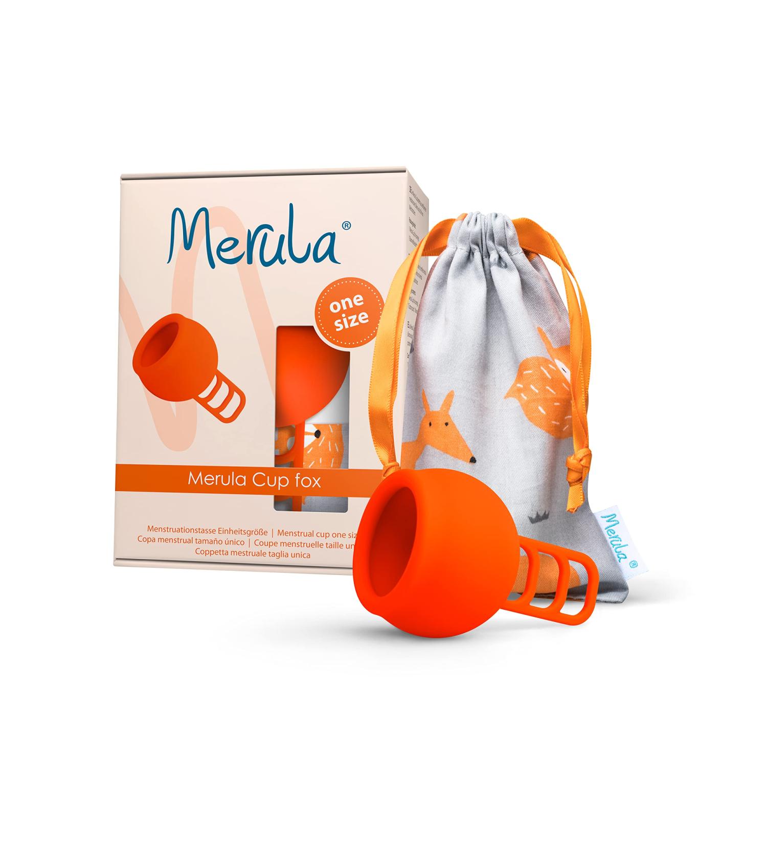 Merula Cup Fox (Orange) - One Size Medical Silicone Menstrual Cup | Shop Internationally - Buy Online on GoSupps.com
