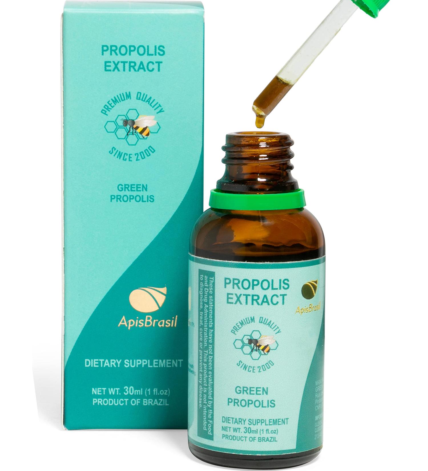 ApisBrasil - Brazilian Green Bee Propolis Liquid Extract (30ml) - Natural Immune Support - Antioxidant - Pack of 1 - Buy Online on GoSupps.com