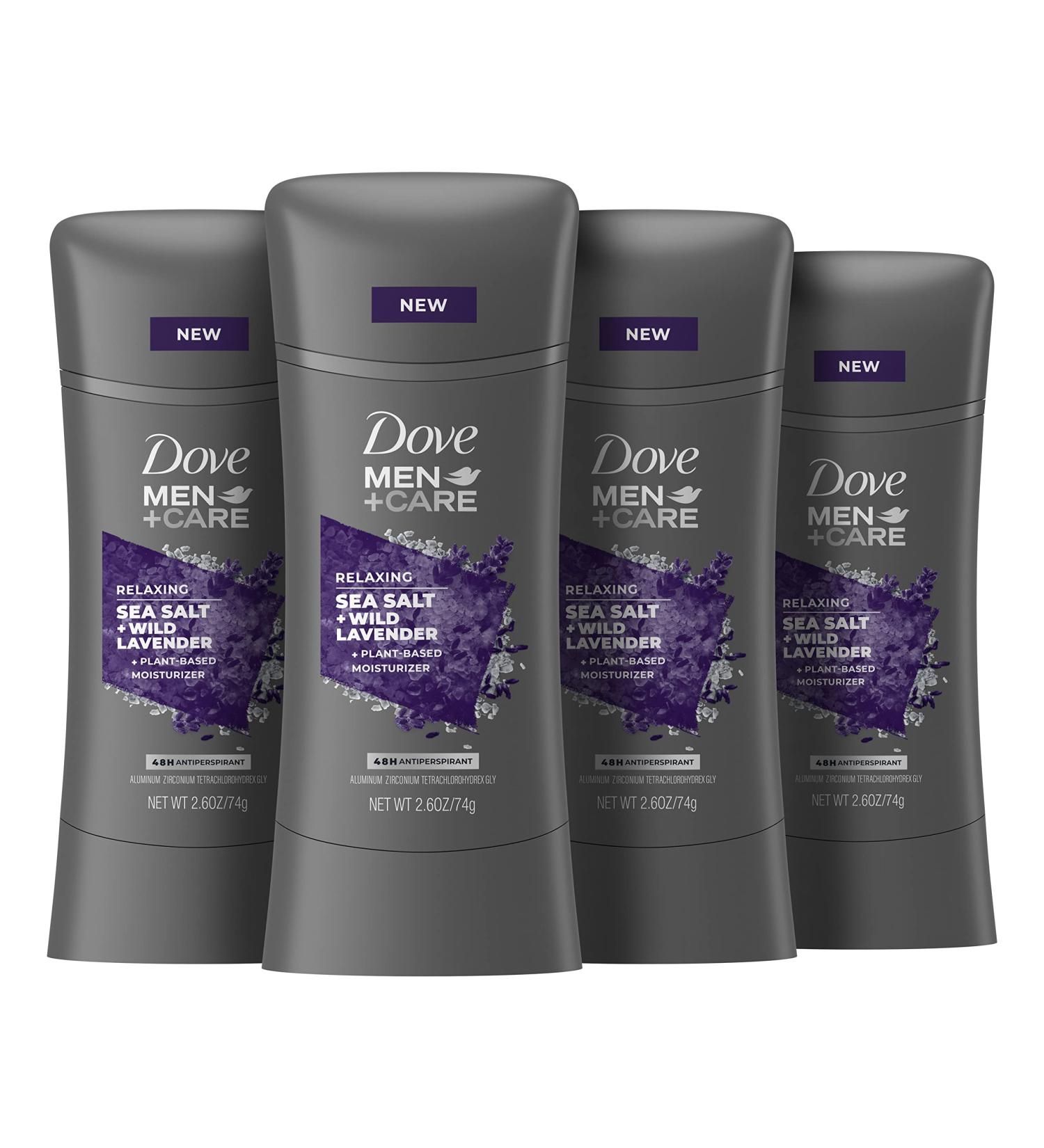 Dove Men+Care Sea Salt & Wild Lavender Deodorant for Men 2.6 oz - 4 Pack - Buy Online on GoSupps.com