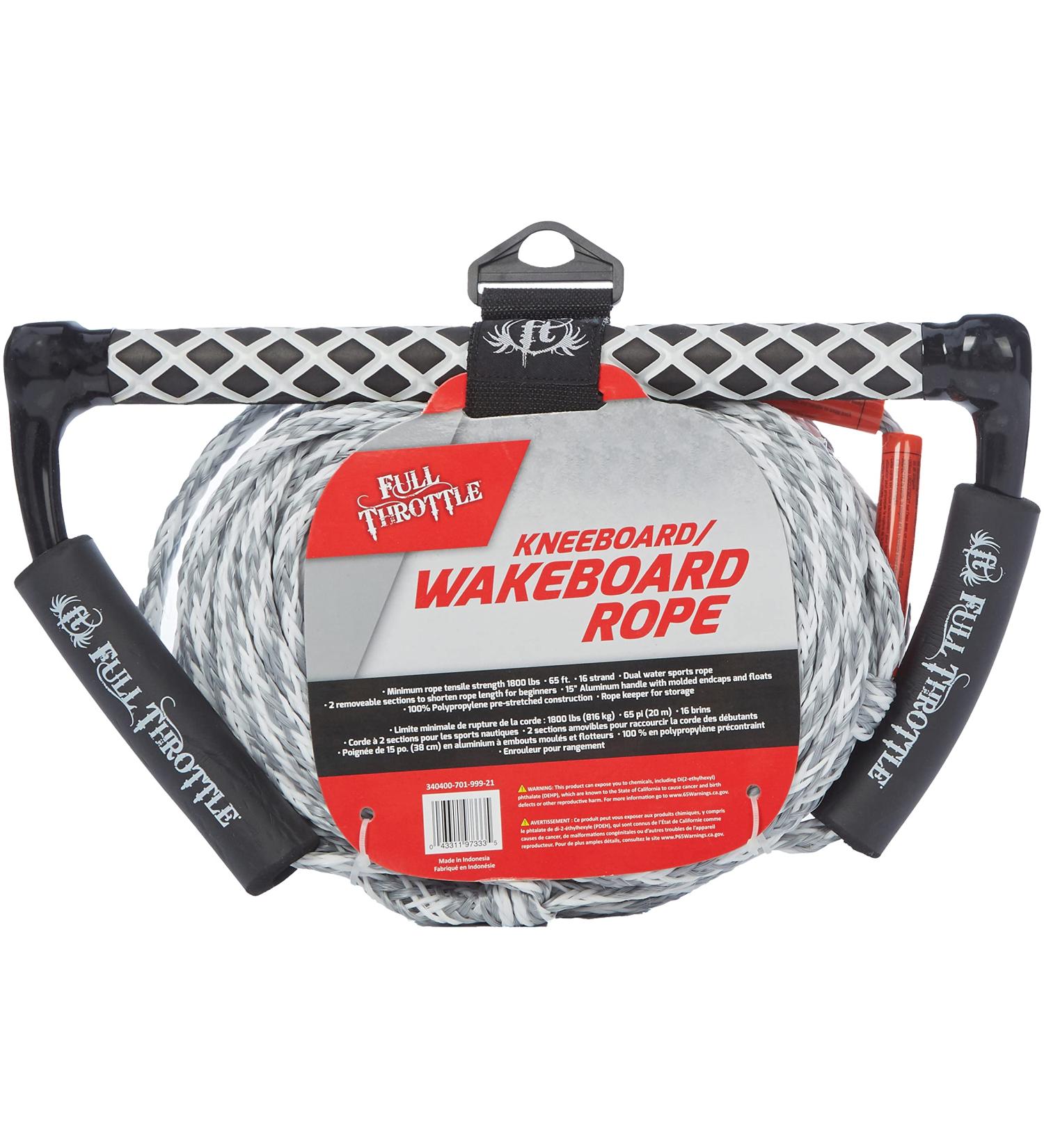 Full Throttle Wakeboard/Kneeboard Rope with Handle