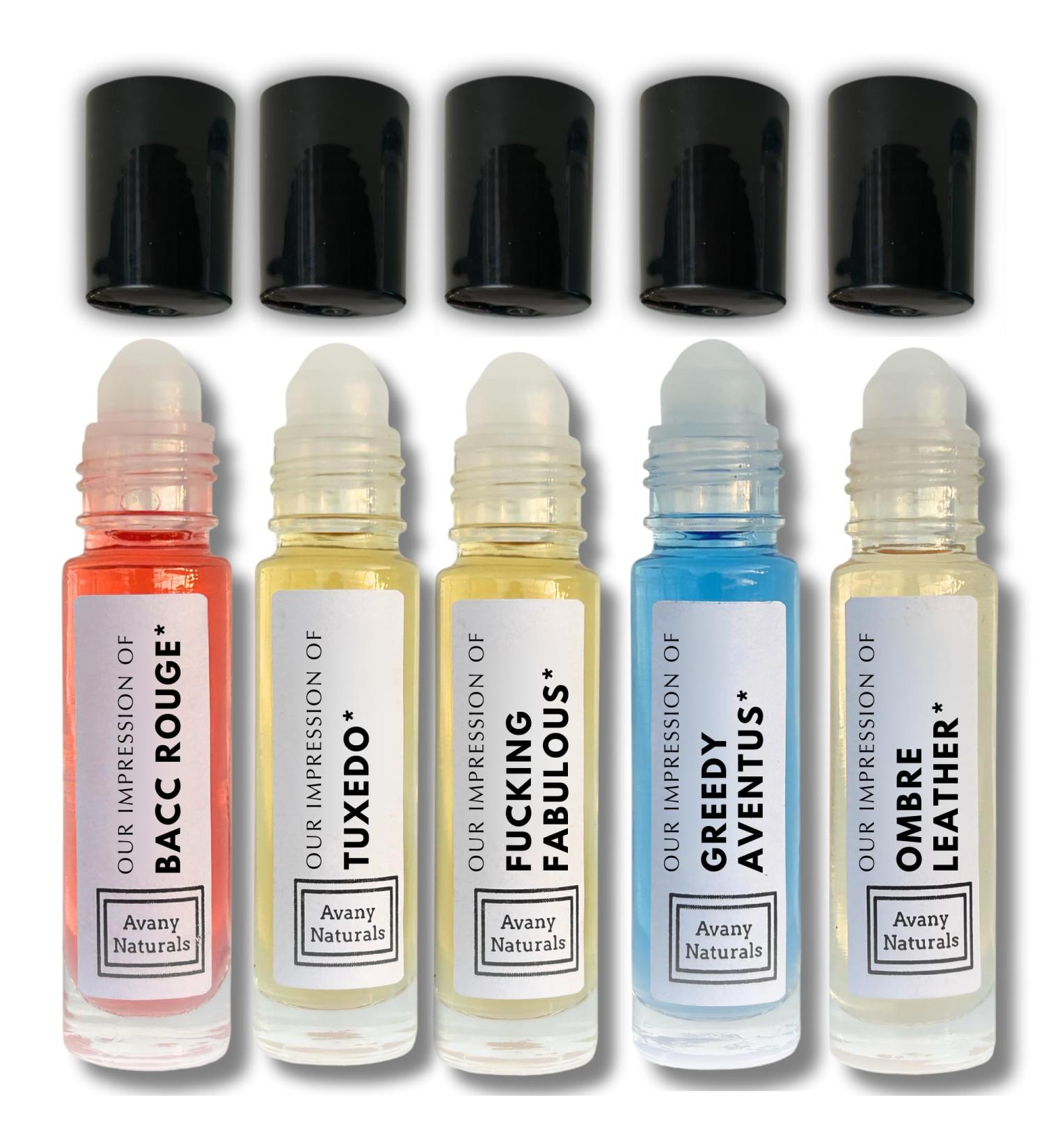 Mens Cologne Sampler Sets - Travel Size Perfume Scented Body Oil Alt Fragrances Replicant Perfume Roll on Mini Perfume Bottle for Man 5 pc (Intense Vibes) - Buy Online on GoSupps.com