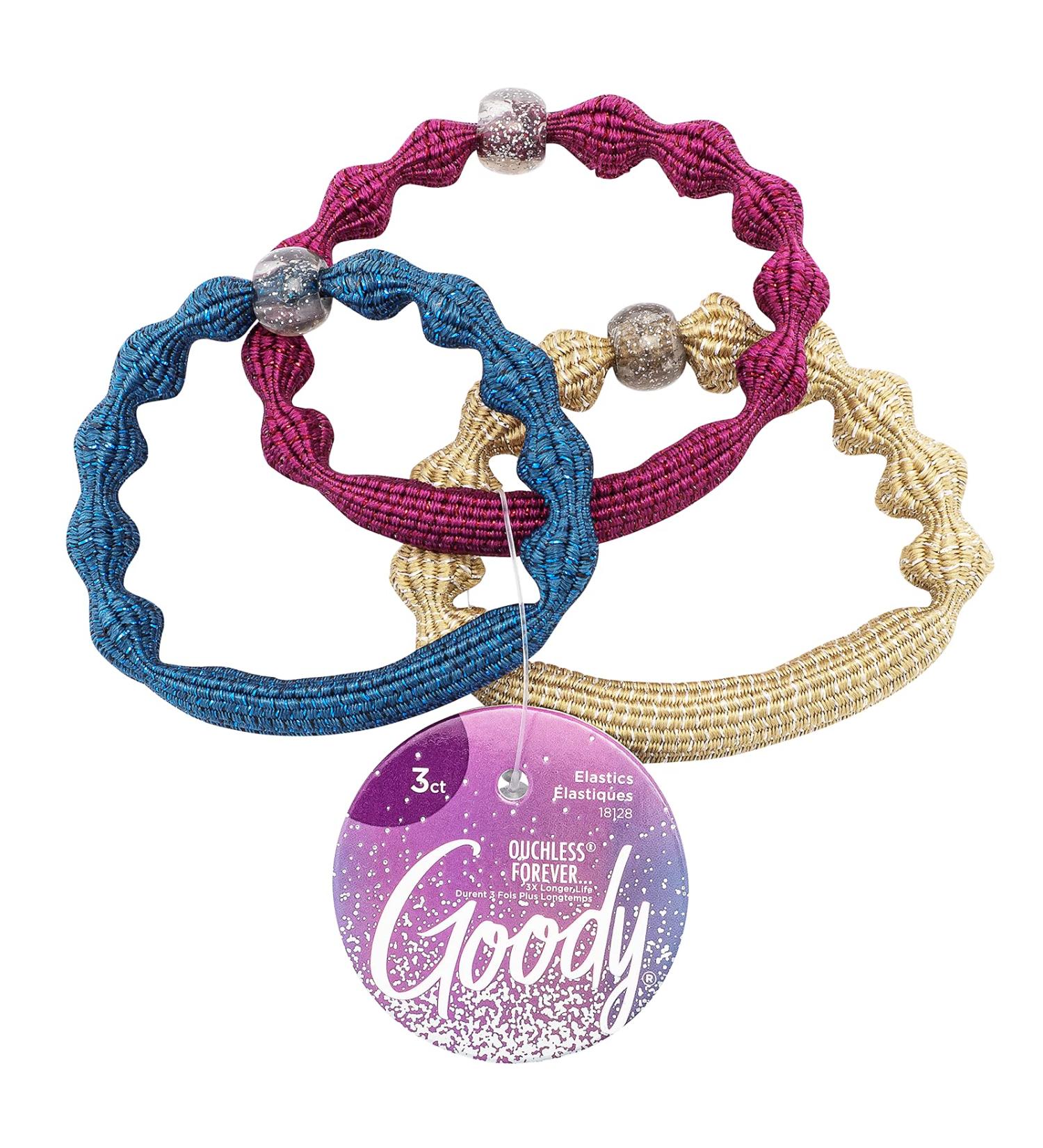 GOODY Icy Holiday Forever Elastics Assorted Hair Accessories - 3 Count - Buy Online on GoSupps.com