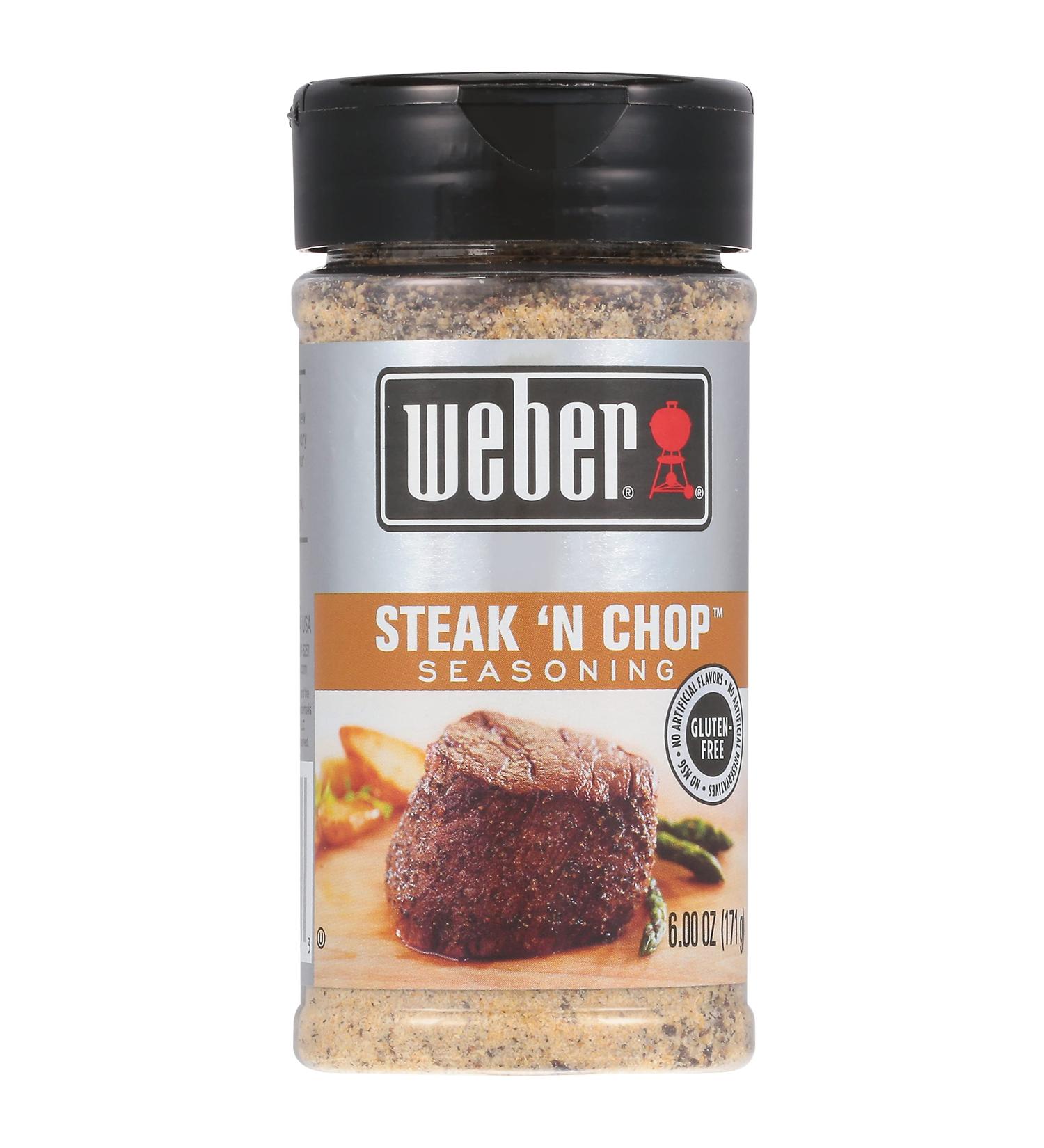 Weber Steak and Chop Seasoning - 6 oz Shaker | Premium Blend for Grilling and Cooking - Buy Online on GoSupps.com