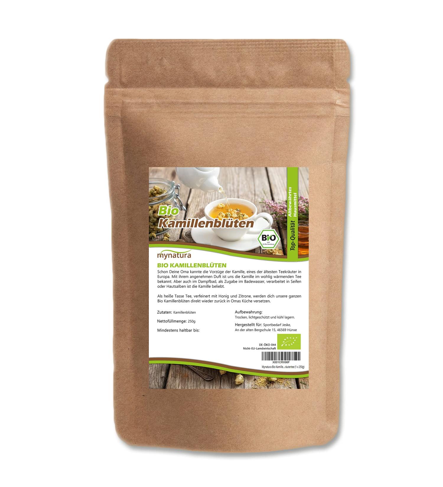 Mynatura Organic chamomile blossom dried all natural herbal tea 1 x 250 g - Buy Online on GoSupps.com