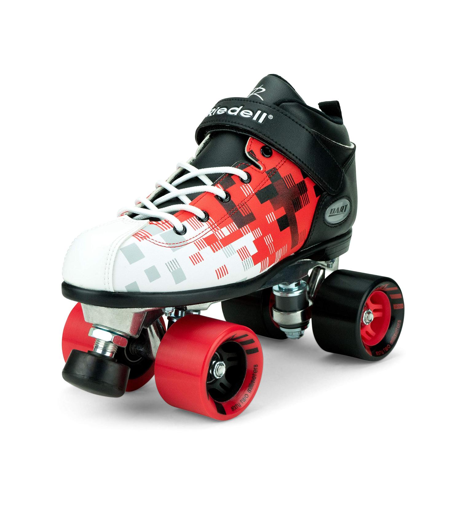 Riedell Dart Pixel Quad Roller Speed Skate Black & Red 14 - Premium Quality Roller Skates - Buy Online on GoSupps.com