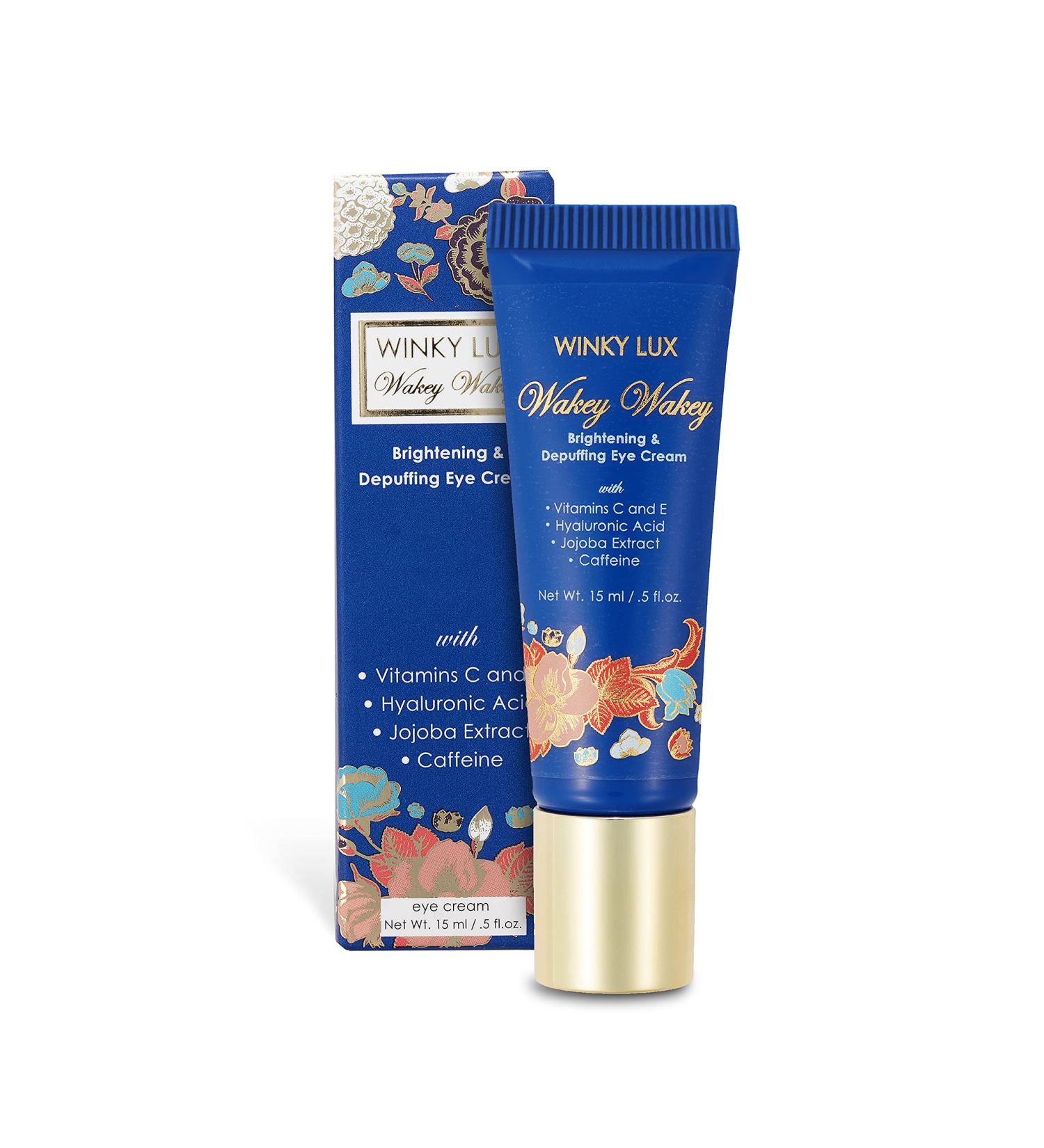 Winky Lux Wakey Wakey Eye Cream - Brightening Puffy Eyes Treatment with Vitamin C, E & Caffeine - Buy Online on GoSupps.com