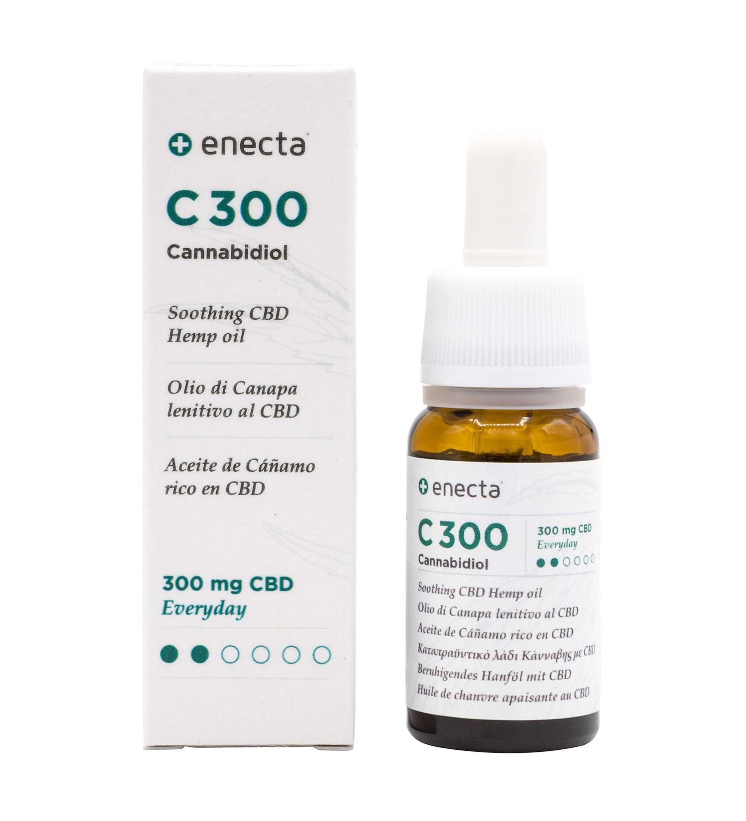  Enecta Enecta C300 - Italian hemp extract oil with 3% hypoallergenic CBD certified and dermatologically tested on even the most sensitive skin. 10ml bottle with a convenient dropper. - Buy Online on GoSupps.com