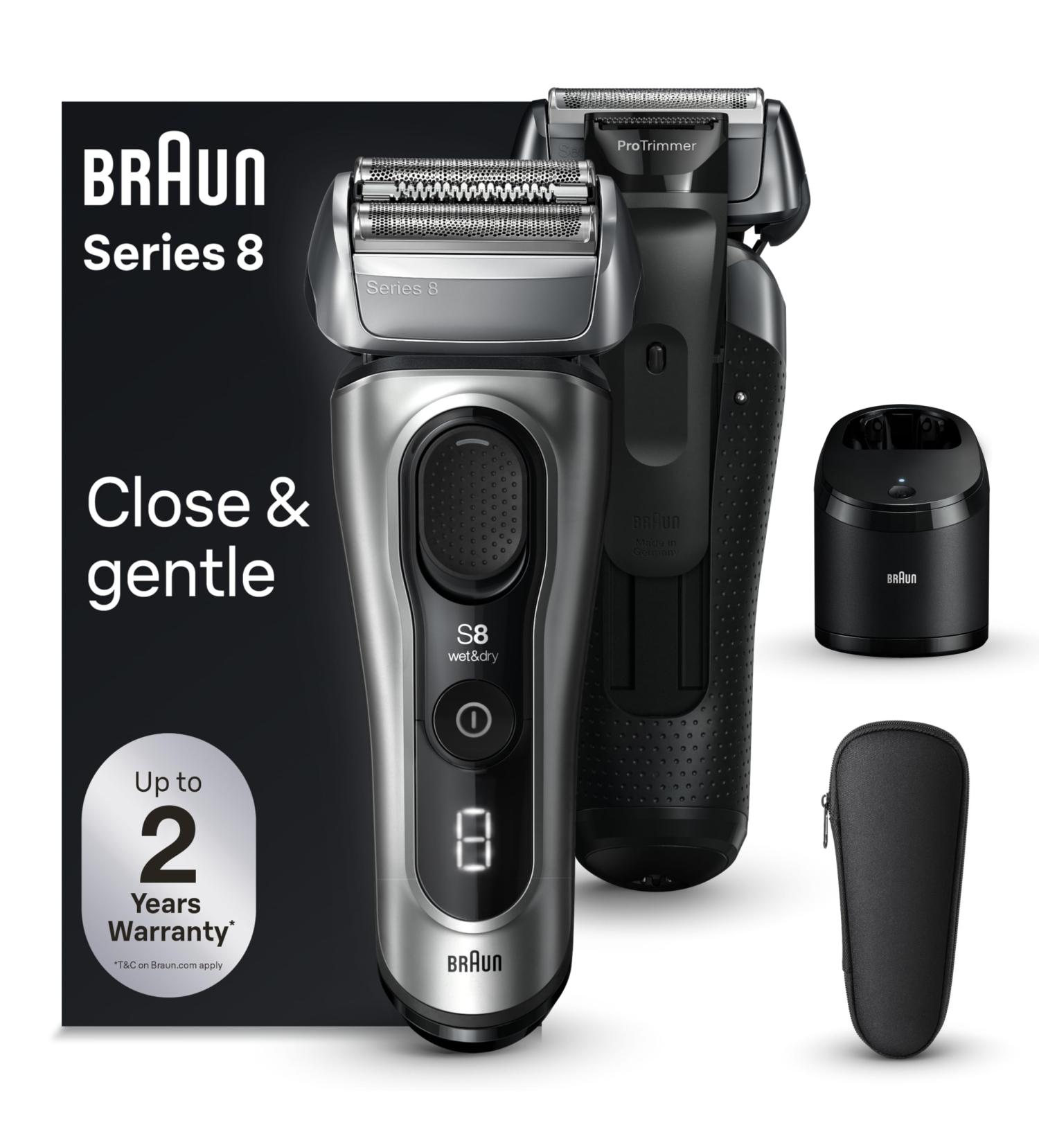 Buy Braun Series 8 8567cc Electric Razor for Men | 4+1 Shaving Elements Long Hair Trimmer SmartCare Center - Wet & Dry - 60min Runtime - International Shipping Available - Buy Online on GoSupps.com