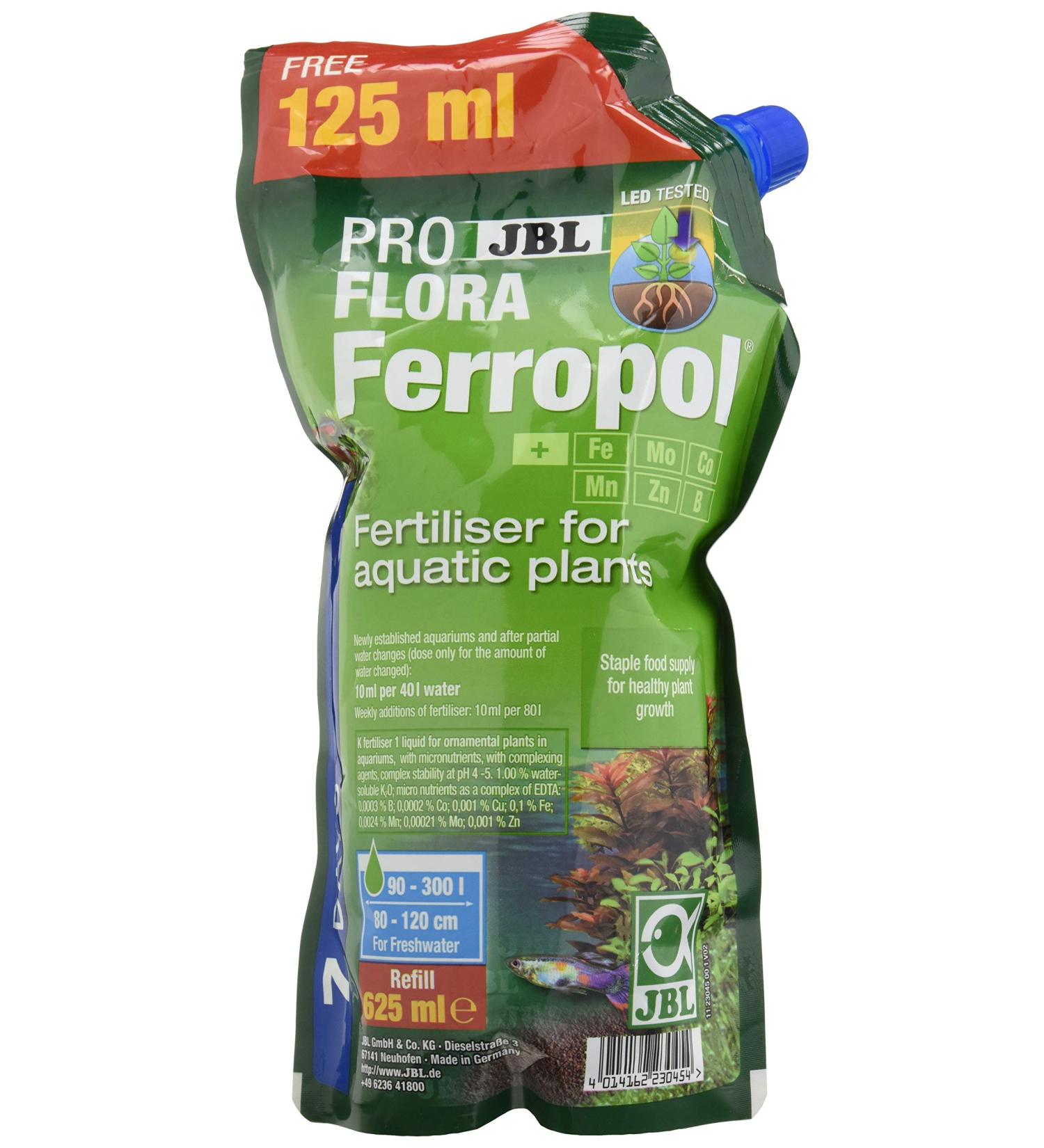 JBL Ferropol 23045 plant fertilizer refill pack for freshwater aquariums 625 ml 625 ml (up to 2 500 l) basic fertilizer