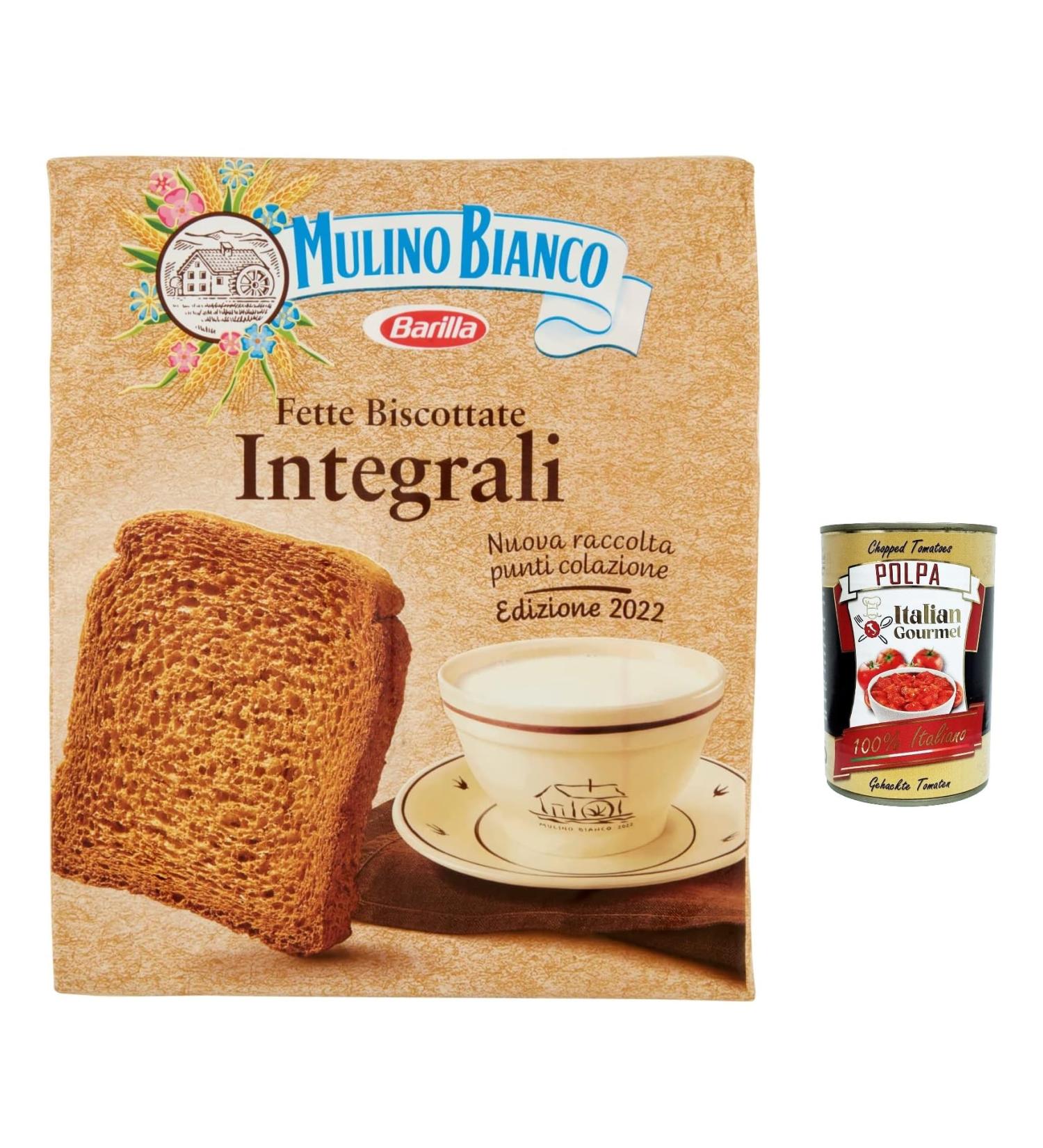 Mulino Bianco Biscottate Le Integrali Lot of 6 biscuits 315 g + Gourmet Italian pulp 400 g - Buy Online on GoSupps.com