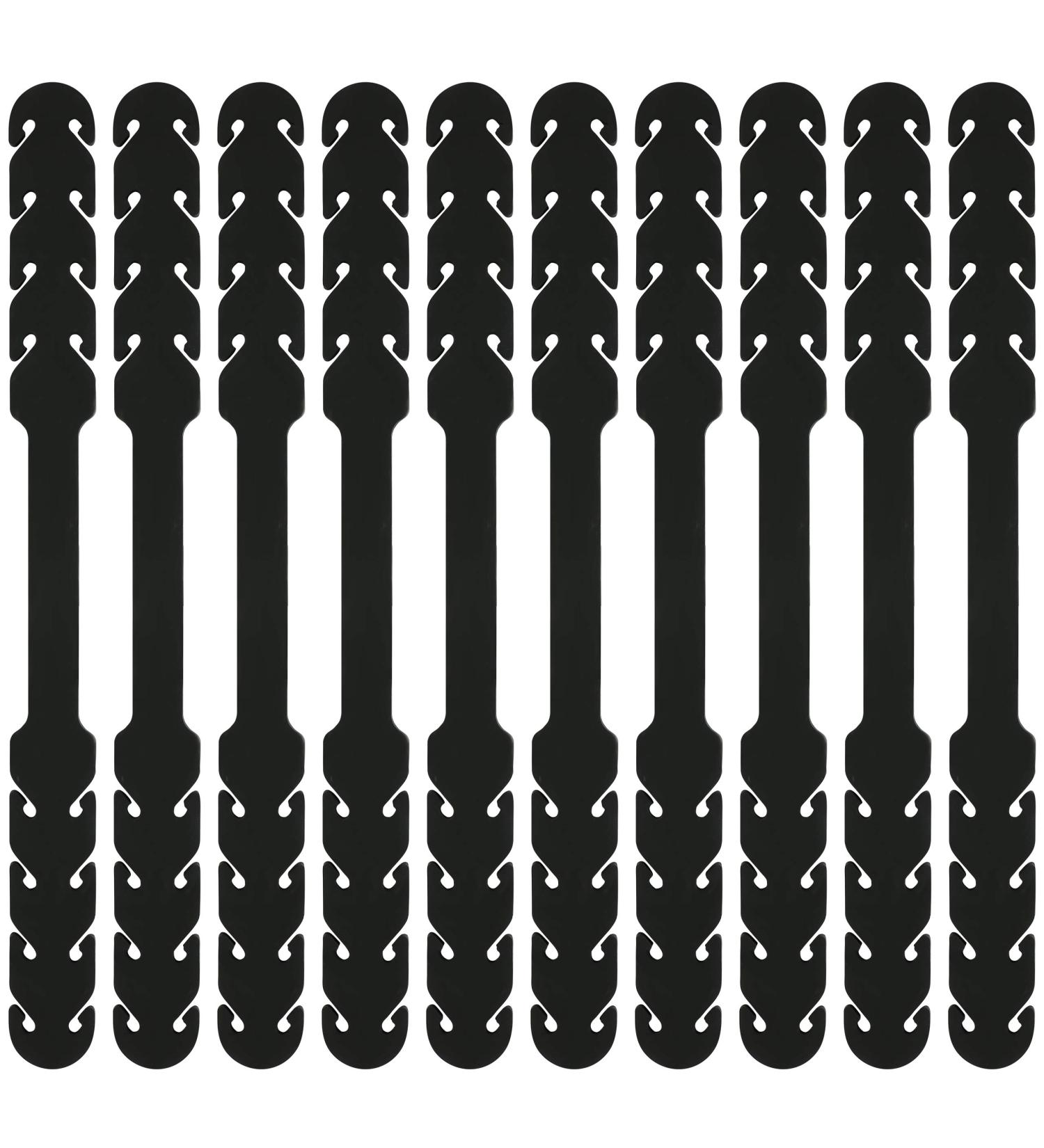 Welsberg 10x Black Mask Hooks - Adjustable Silicone Ear Strap Extension for Mouth Cover Masks - Buy Online on GoSupps.com