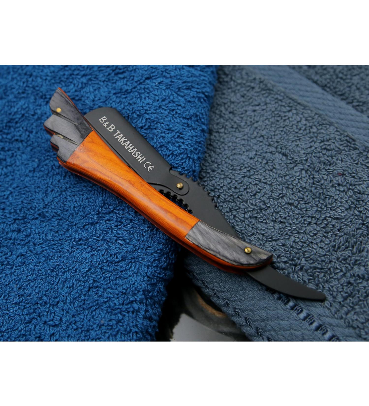 TAKAHASHI Professional Straight Razor for Men - Wooden Handle Classic Barber Kit Single Blade Safety Shaver for Enhanced Grooming - Buy Online on GoSupps.com
