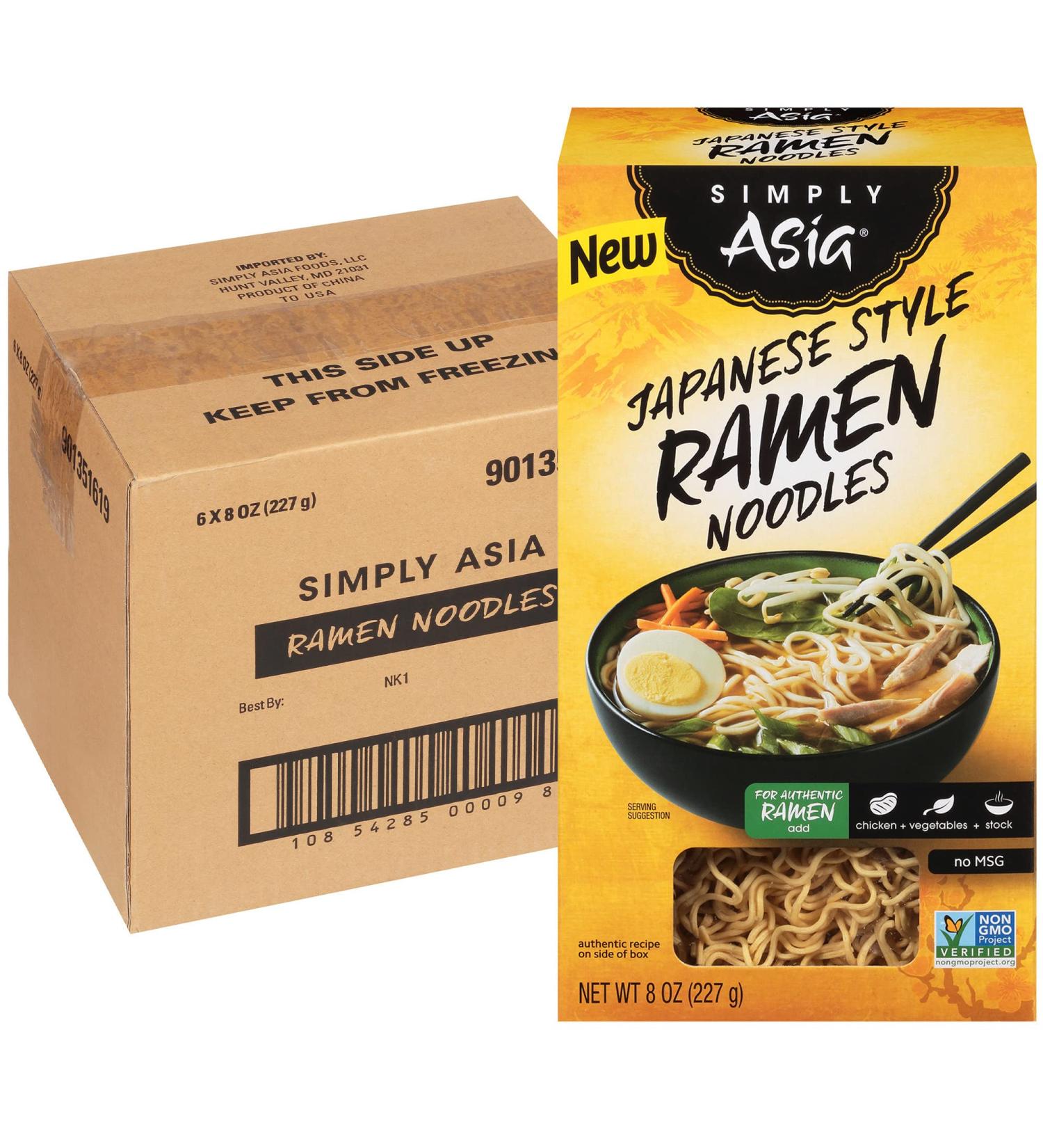 Simply Asia Japanese Ramen Noodles 8 oz - Pack of 6 | Authentic Asian Noodles - Buy Online on GoSupps.com