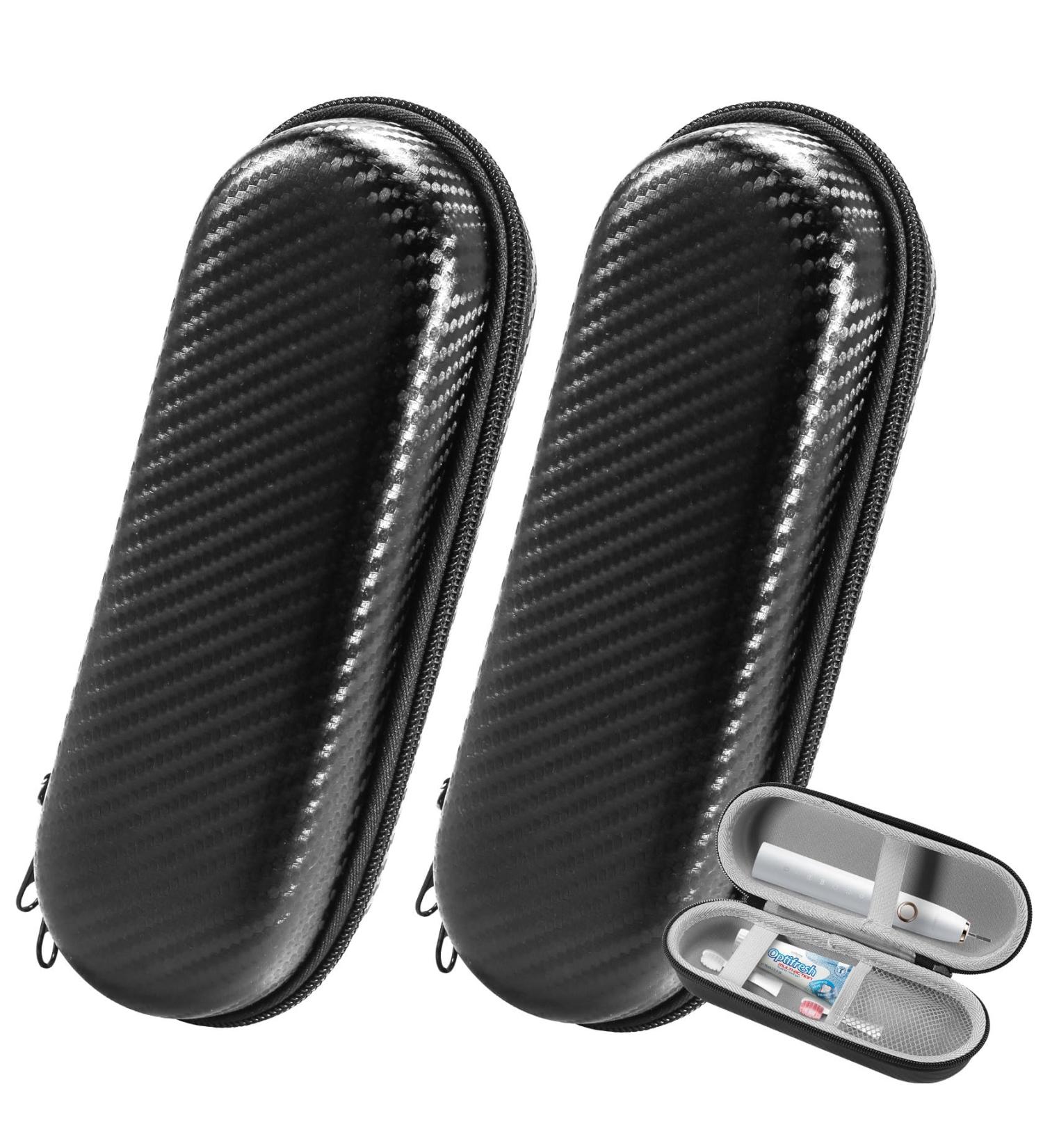 Rymall Travel Case for Oral-B & Philips Sonicare Electric Toothbrush - 2-Piece Set with Accessories Storage - Must-Have Travel Essentials - Buy Online on GoSupps.com