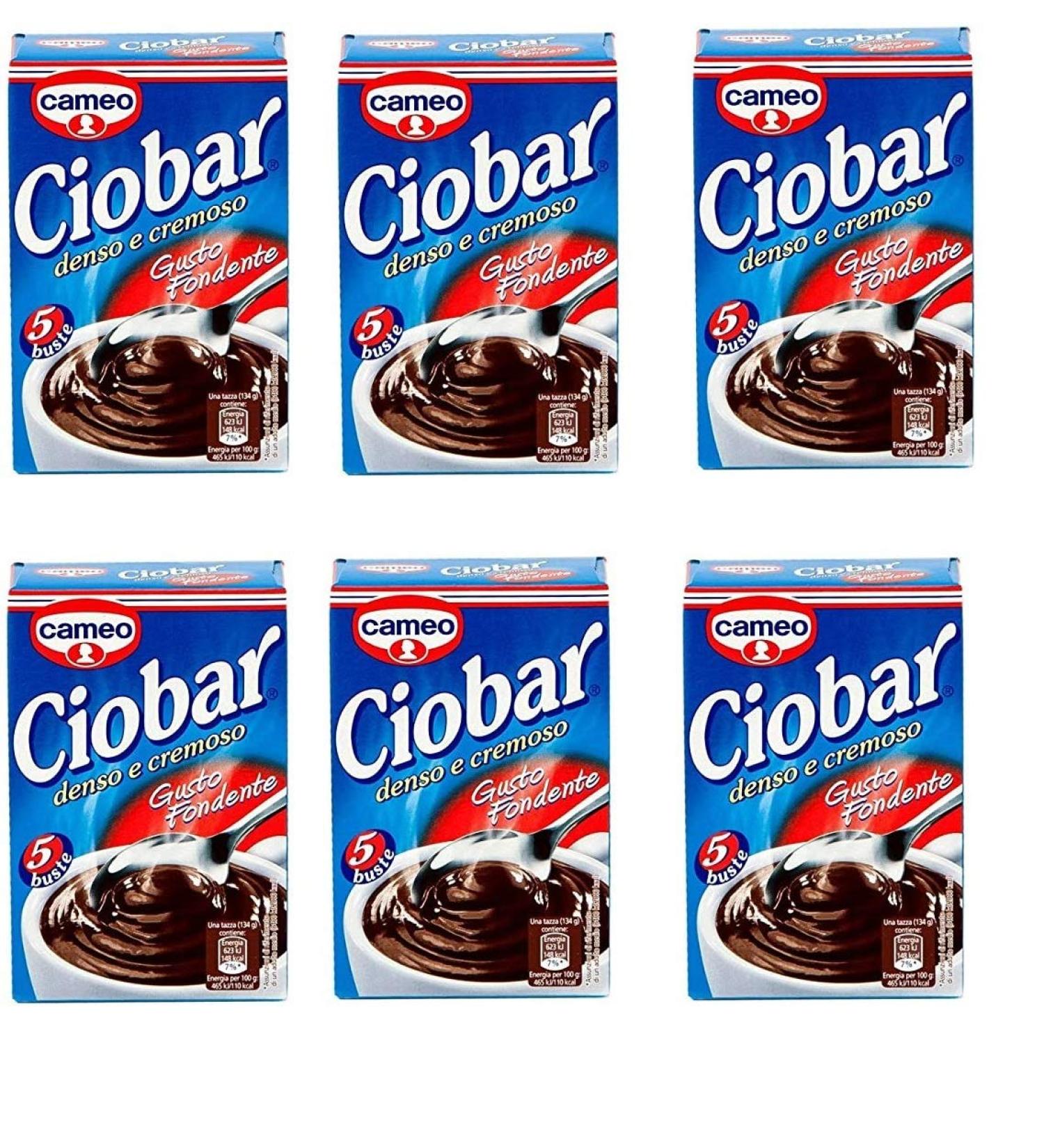 6x Cameo Ciobar Gusto Fondente chocolat chaud soluble go t noir 115g ( 5 x 23g )
