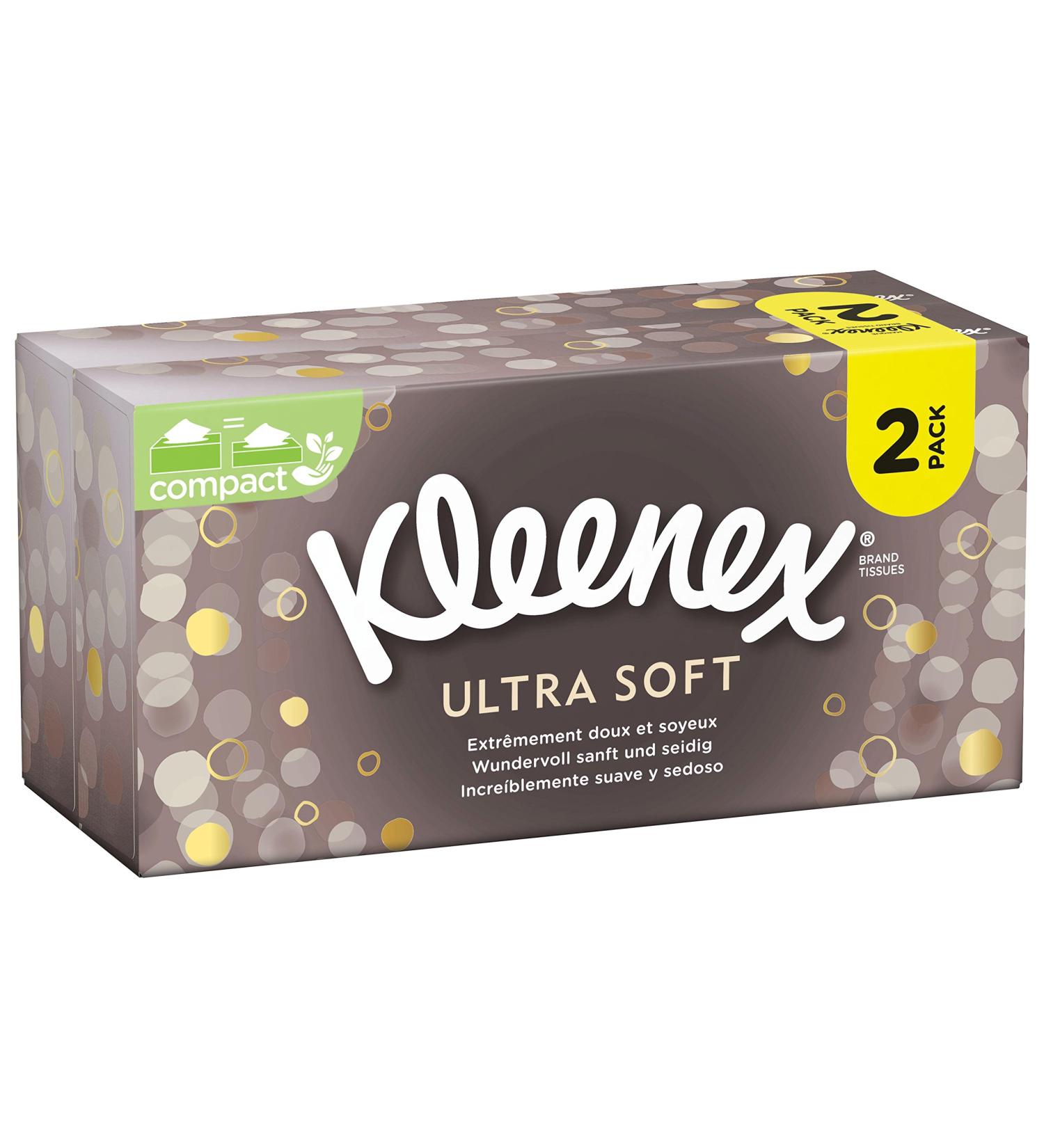 Kleenex Ultrasoft Ultra Soft Tissues Box x 2 - Pack of 4