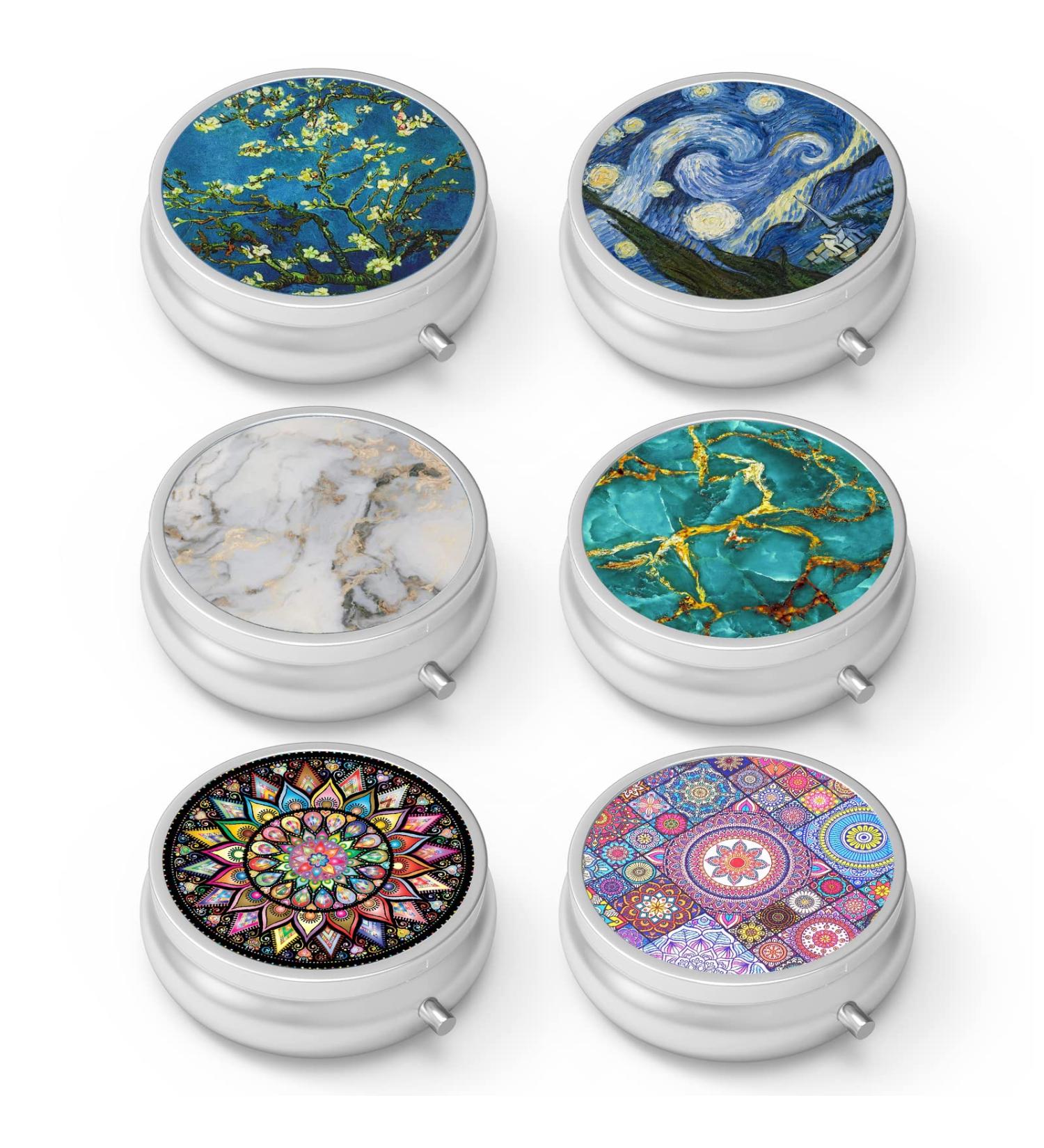 Portable Medicine Pill Organizer - Travel Vitamin Holder Set of 6 | Perfect for Wallet & Pocket | Pill Dose 3 Subjects - Buy Online on GoSupps.com