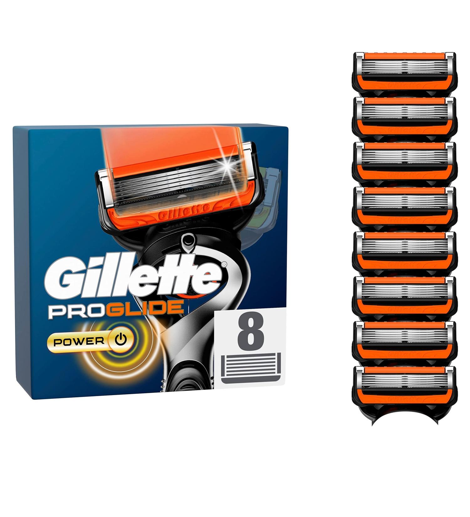 Gillette ProGlide Power Razor Blades - 8 Replacement Blades for Smooth Shaving | Men's Wet Razors - Buy Online on GoSupps.com