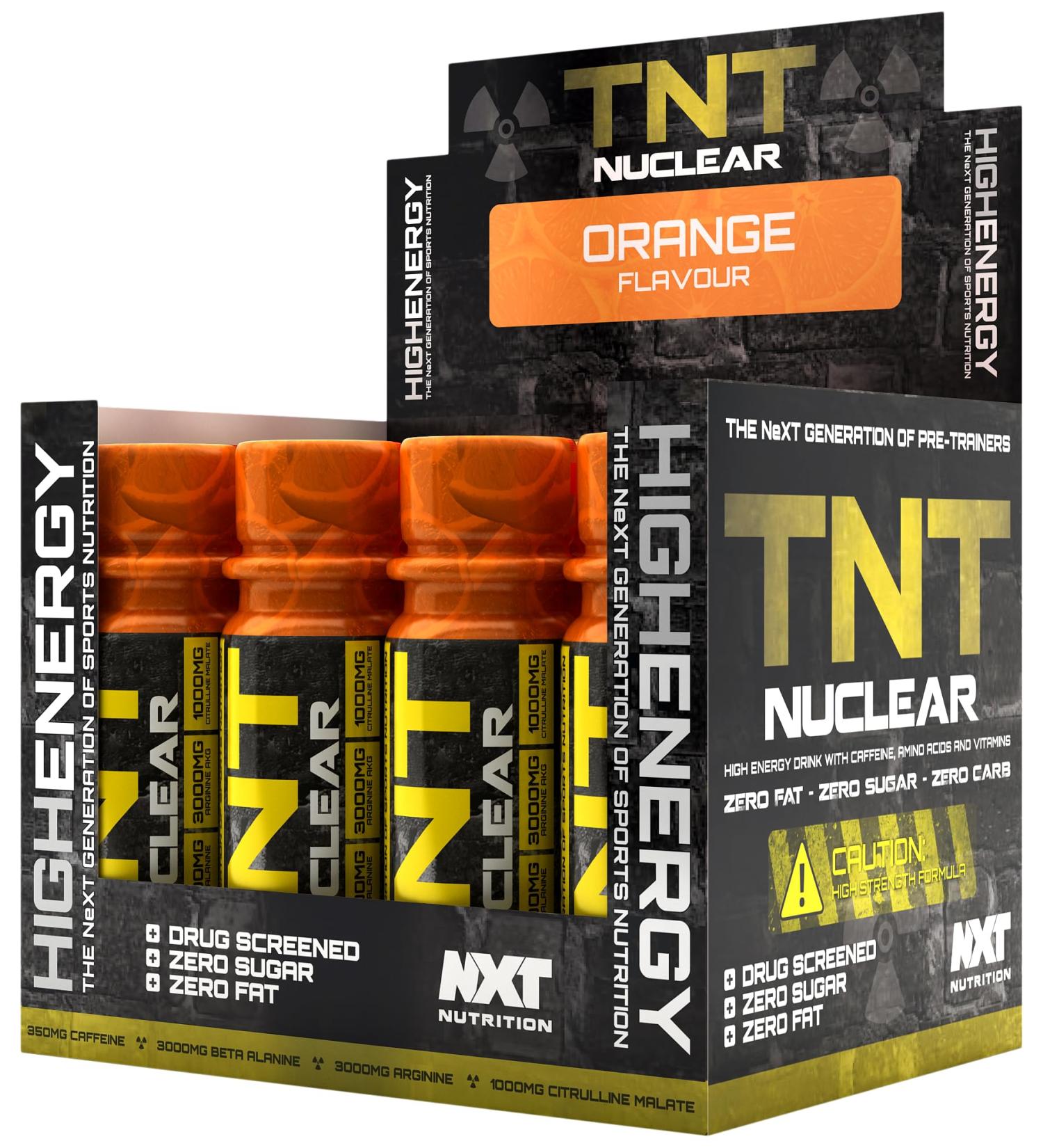 NXT Nutrition TNT Nuclear Shots Boisson pr -entra nement 12 x 60 ml orange - Buy Online on GoSupps.com