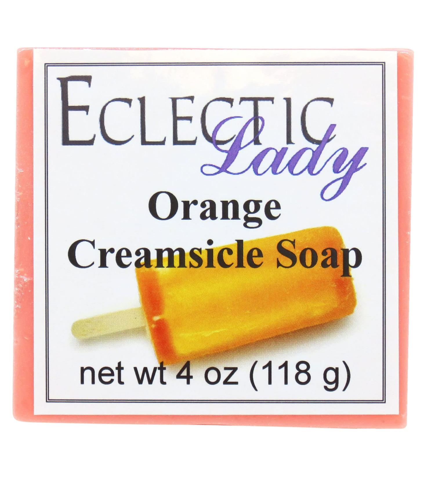 Orange Creamsicle Glycerin Soap - 4 oz Bar by Eclectic Lady | Moisturizing Handmade Soap for All Skin Types - Ships Internationally - Buy Online on GoSupps.com