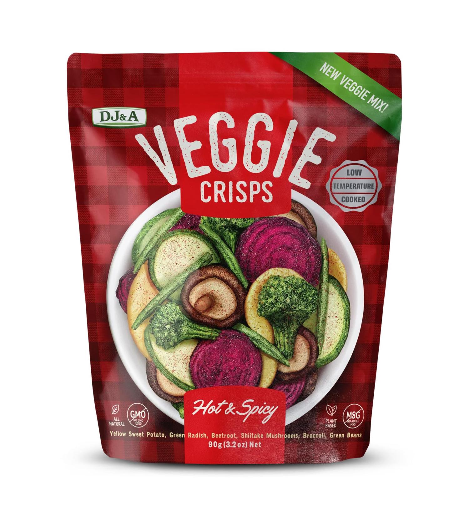  Broadway candy DJ & A Veggie Crisps Hot & Spicy 90g - Buy Online on GoSupps.com