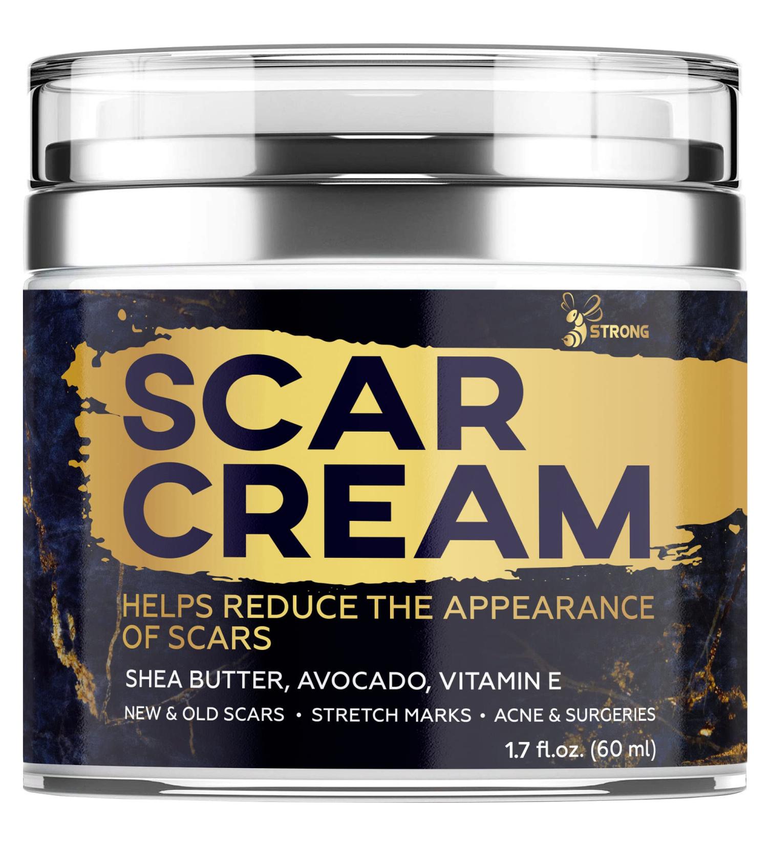 Natural Scar Removal Cream for Surgical, Acne, Cuts, Burns & Stretch Marks - Skin Renewal Support for Women & Men - All Skin Types - Buy Online on GoSupps.com