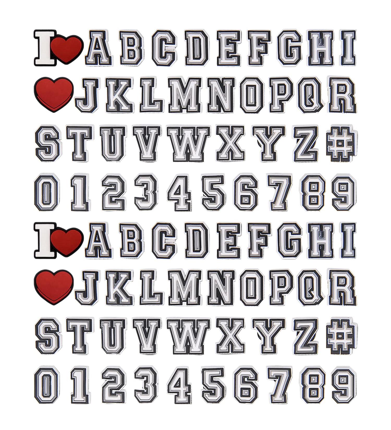 78-Piece Letter Charms Pack for Clog Sandals - DIY Shoe Decoration Pins for Kids, Teens, Men, Women - Buy Online on GoSupps.com