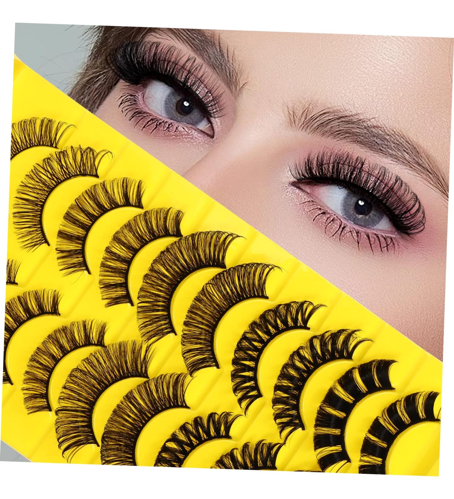 LALAFINA 10 Pairs Eyelashes Natural False Lashes Dramatic Lash Fake Lashes Strip Lashes Cosplay Eyelash Fluffy Spiky Lashes Extension Eyelash Fiber Daqu Pointy Vacation - Buy Online on GoSupps.com