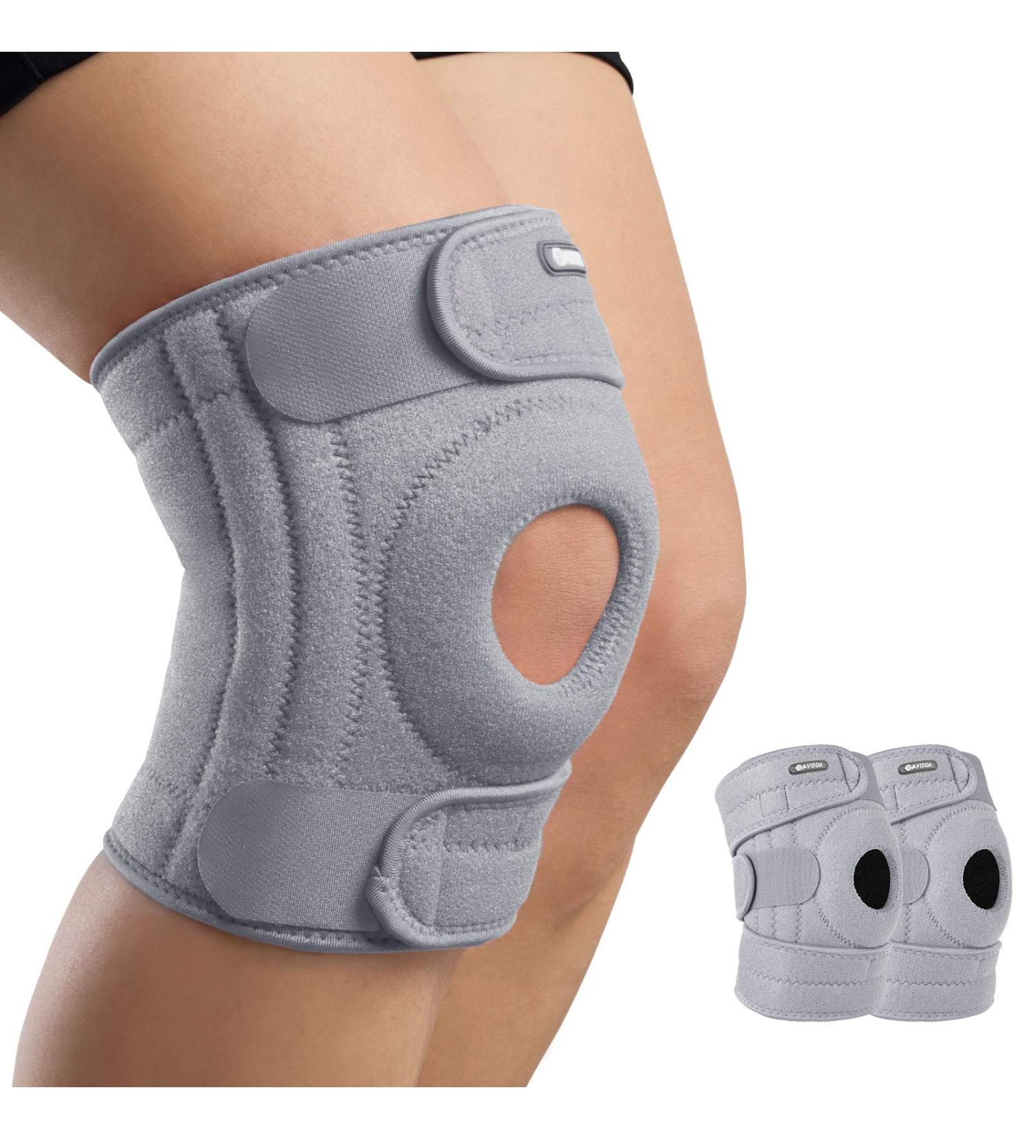 AVIDDA Knee Supports Open Patella Knee Brace for Men Women Neoprene Knee Braces for Joint Pain Sports Walking Running Gery Large 1Pair(18.5" to 22.5") Size M-XL: 18.5" to 22.5" Gery 1Pair - Buy Online on GoSupps.com