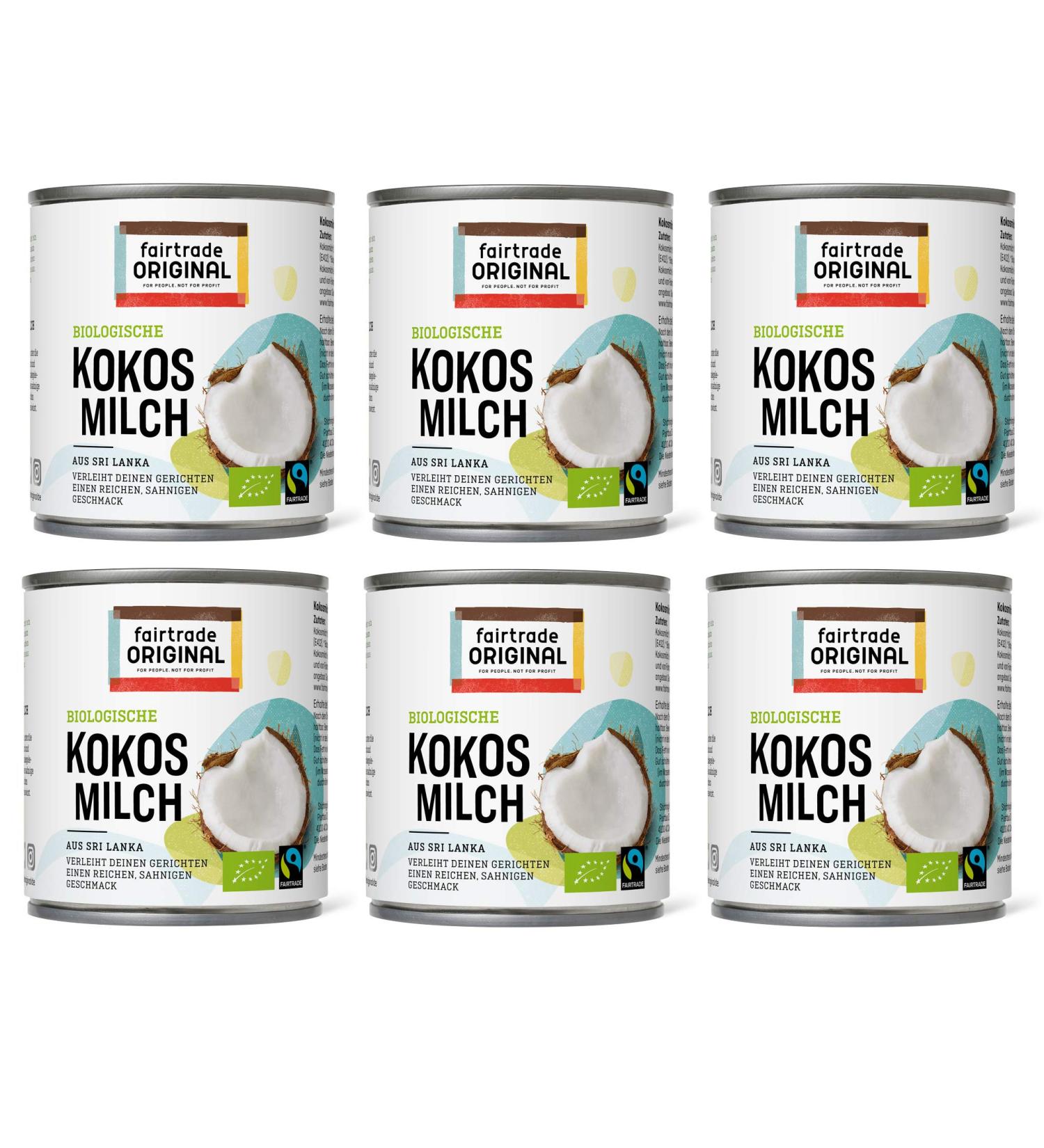 Buy 6 x Organic Coconut Milk 270 ml | Fairtrade Original | Sri Lanka | Ideal for Asian Dishes | 100% Organic & Natural - Buy Online on GoSupps.com