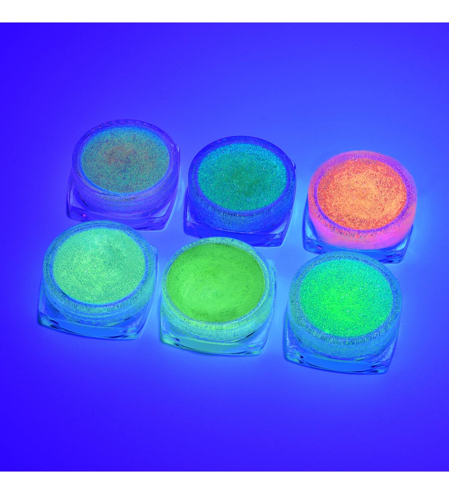 UV Glow Body Face Glitter Gel - 6 Colors Luminous Chunky Glitter - Self-Adhesive UV Black Light Glitter for Body, Face, Hair, and Eyeshadow - Perfect for Carnival, Party, Halloween Makeup - 01 Set - Buy Online on GoSupps.com